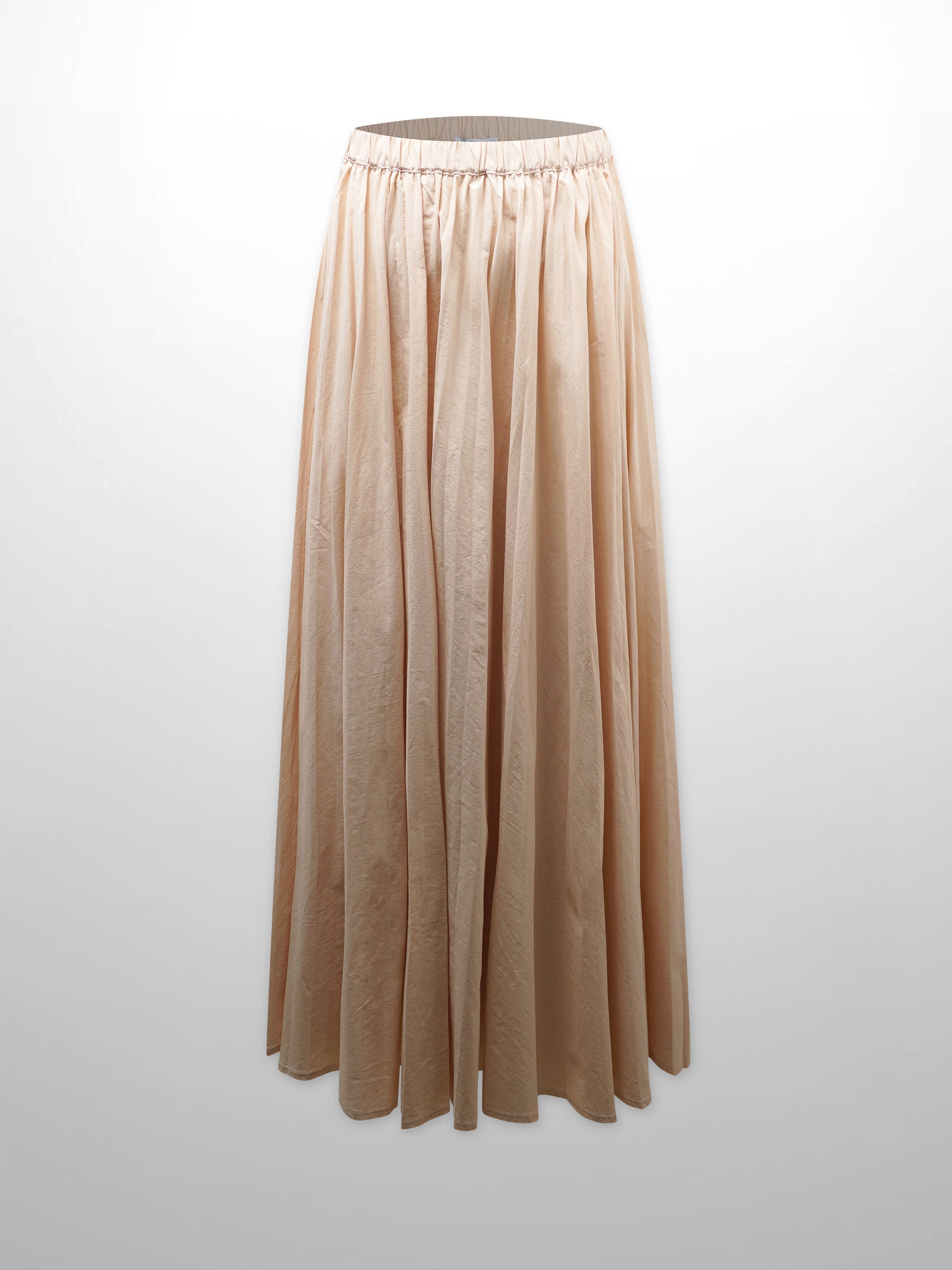 Micro Pleat Elastic Waist Skirt-Rose Pink