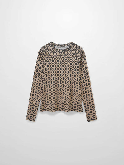 Basic Printed T-shirt-Geo Ombre
