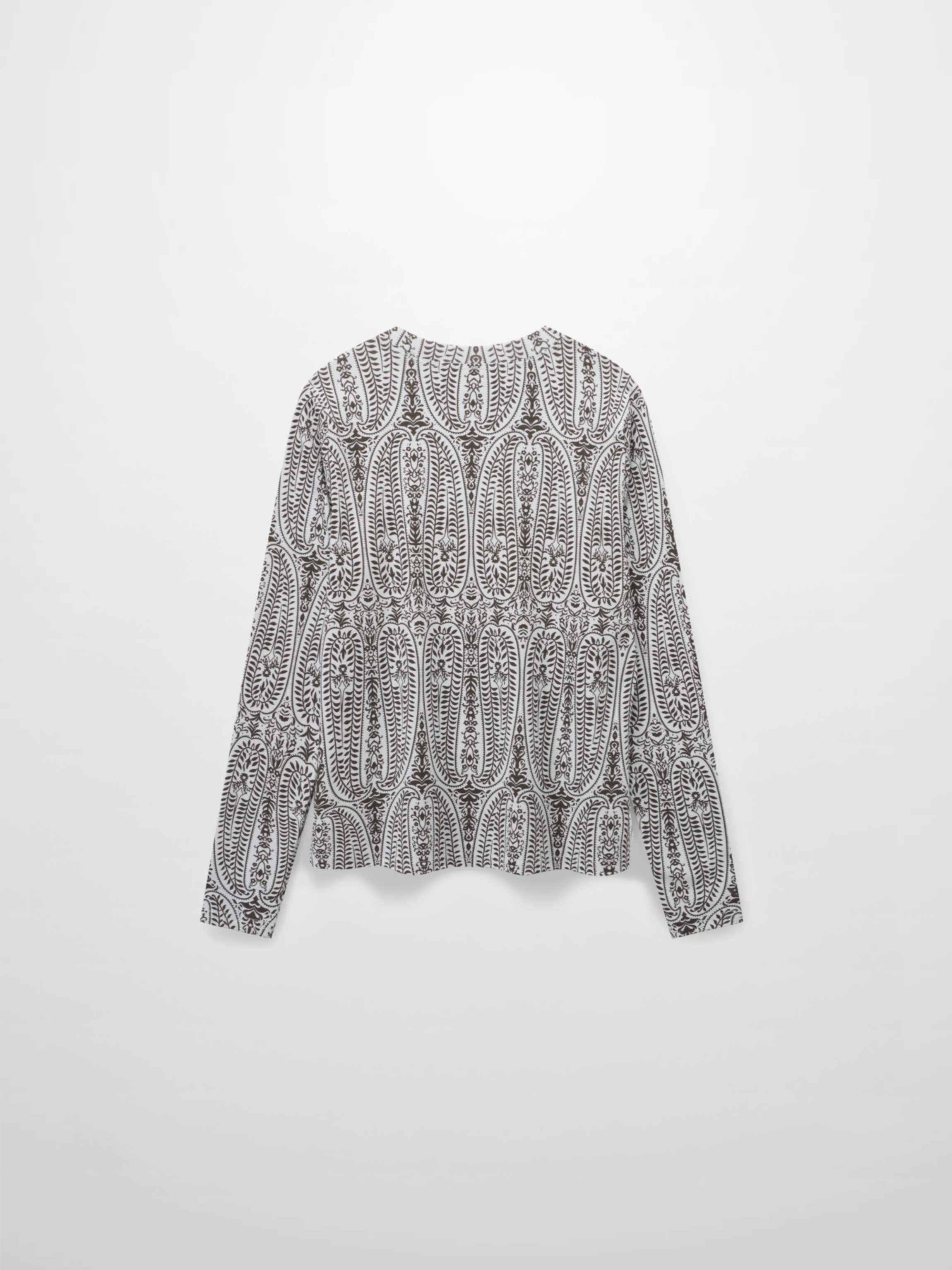 Basic Printed T-shirt-Paisley Vines Brown