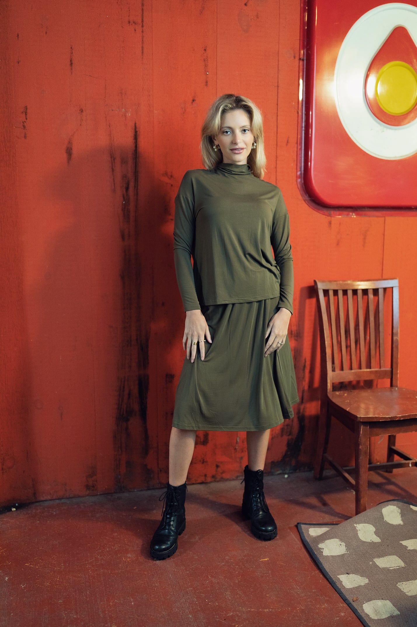 Circle Skirt 24"-Olive