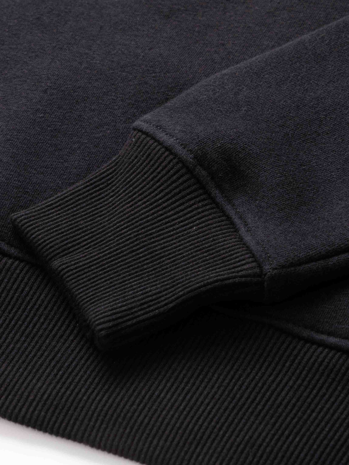 Cross Stitch Floral Sweatshirt-Black