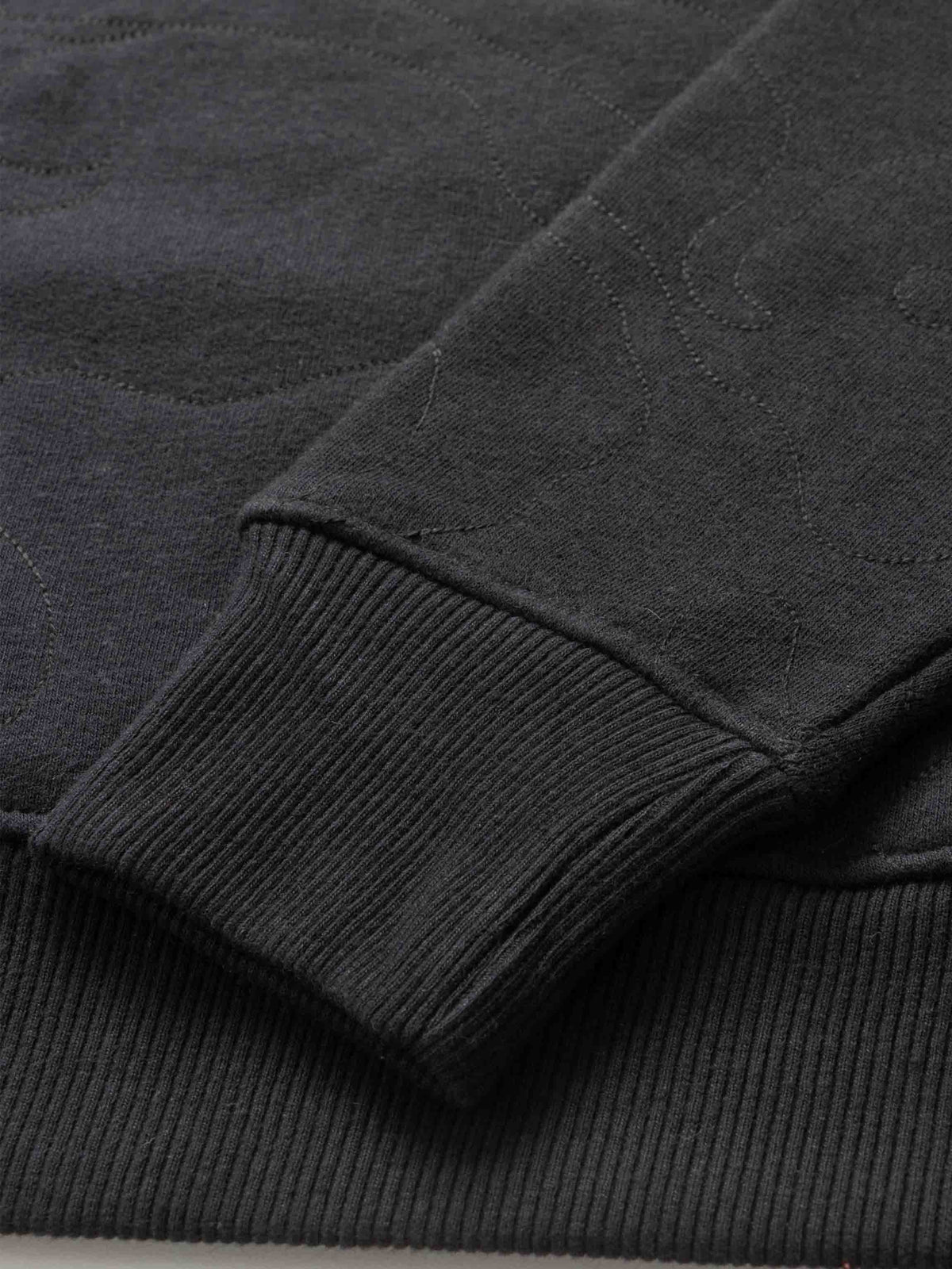 Embroidered Swirl Sweatshirt-Black