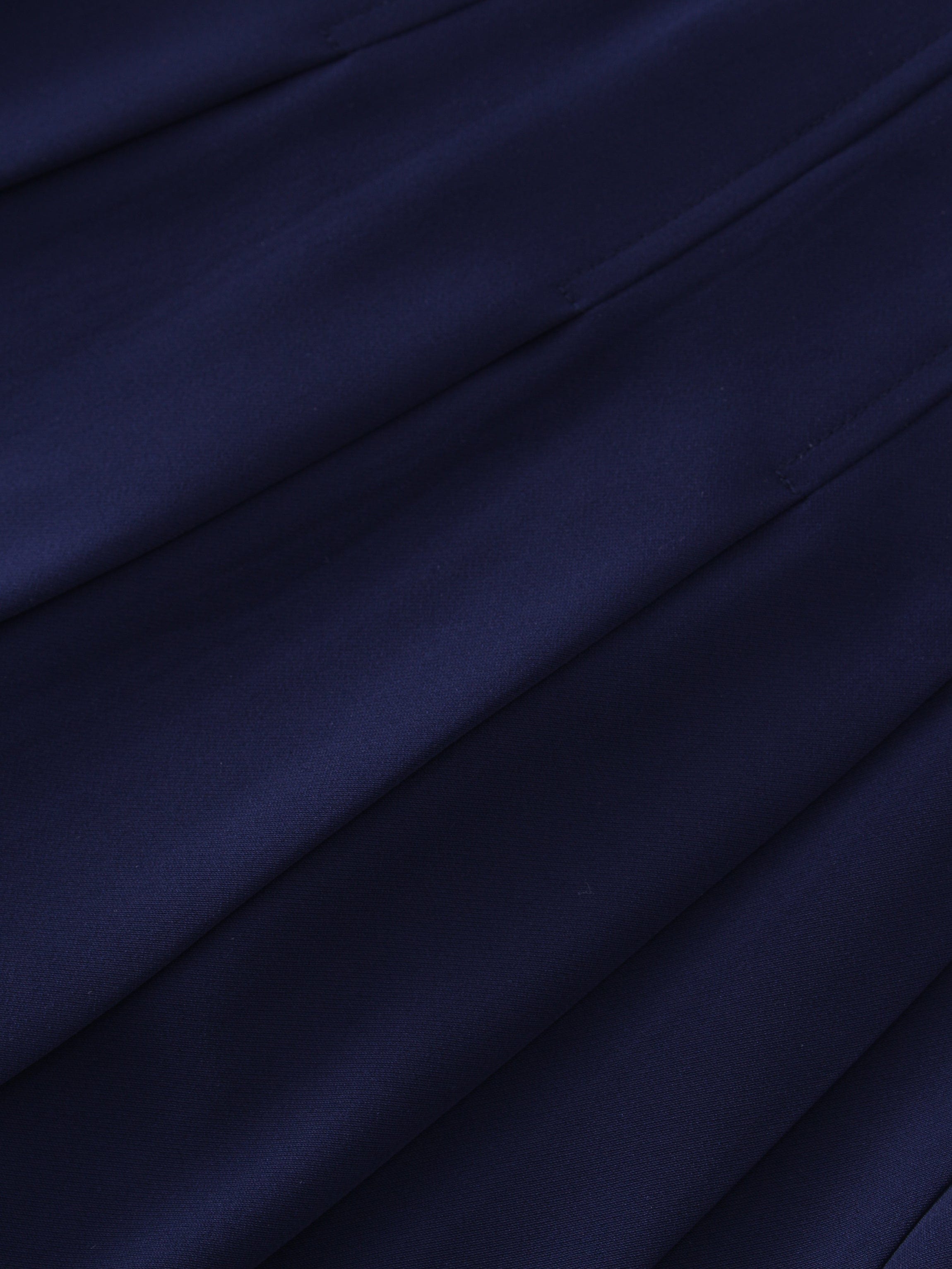 Yoke Pleated Skirt 37"-Navy