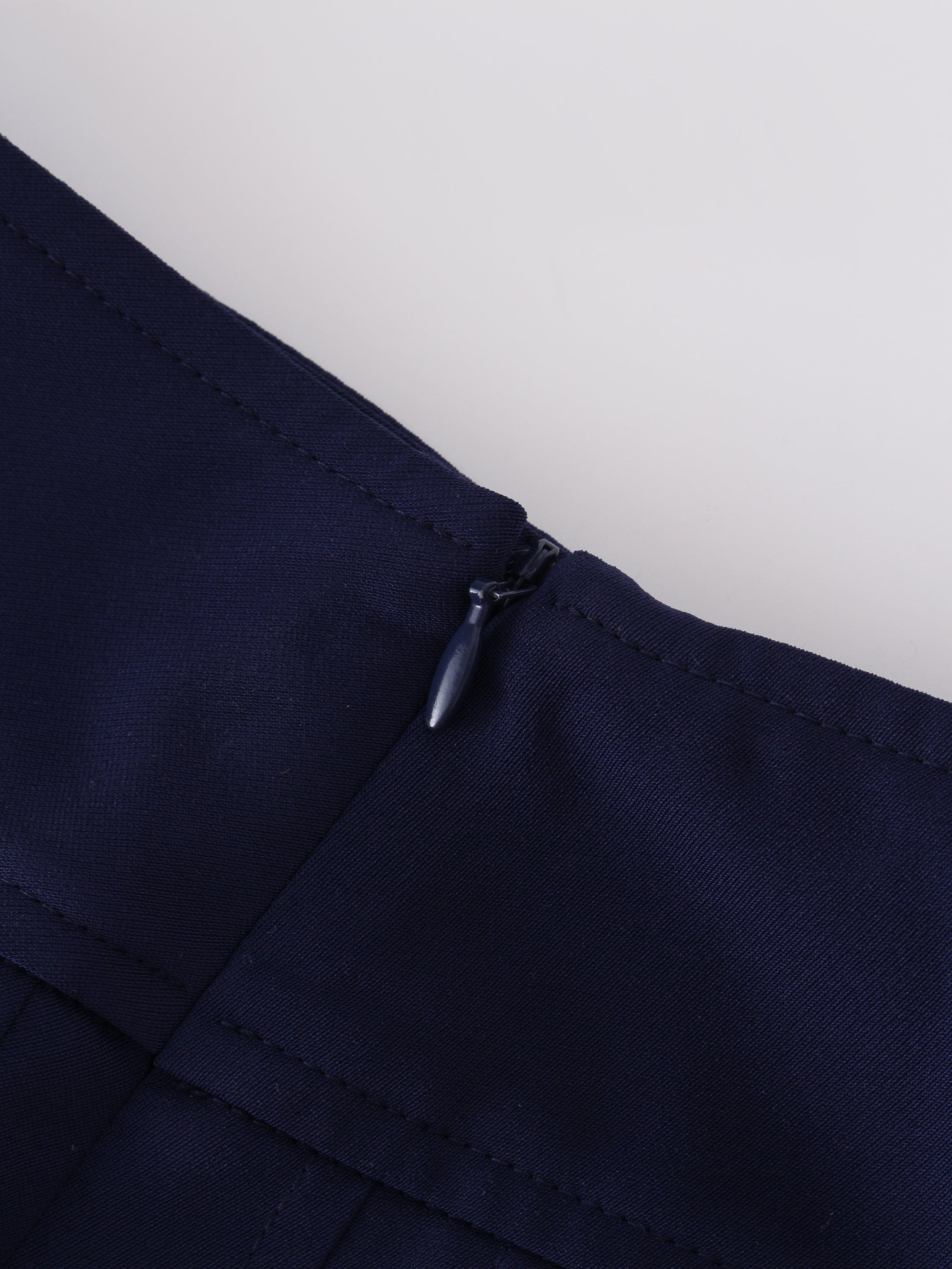 Yoke Pleated Skirt 37"-Navy