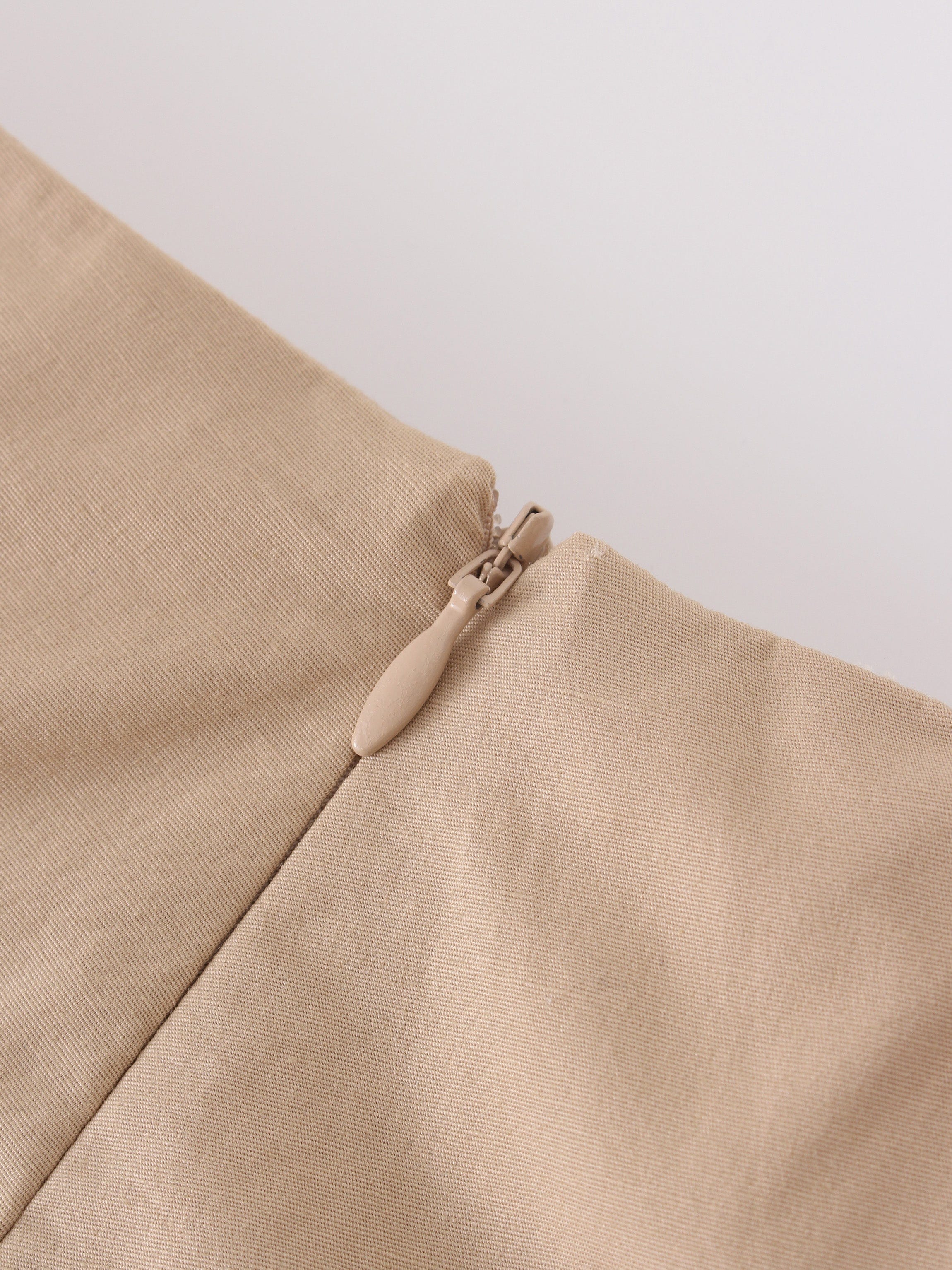 YOKE TIERED SKIRT-TAN