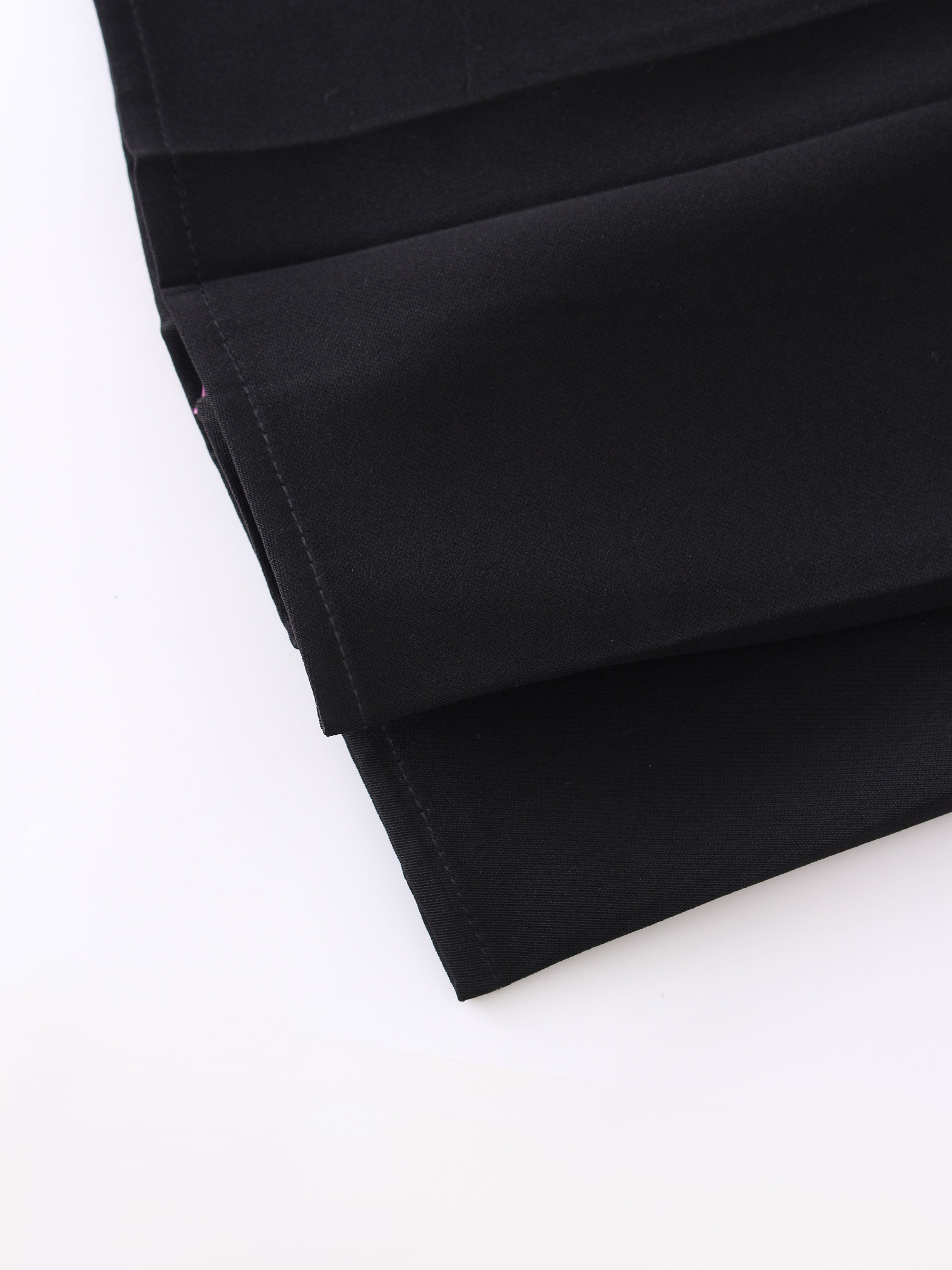 Yoke Pleated Skirt 37"-Black