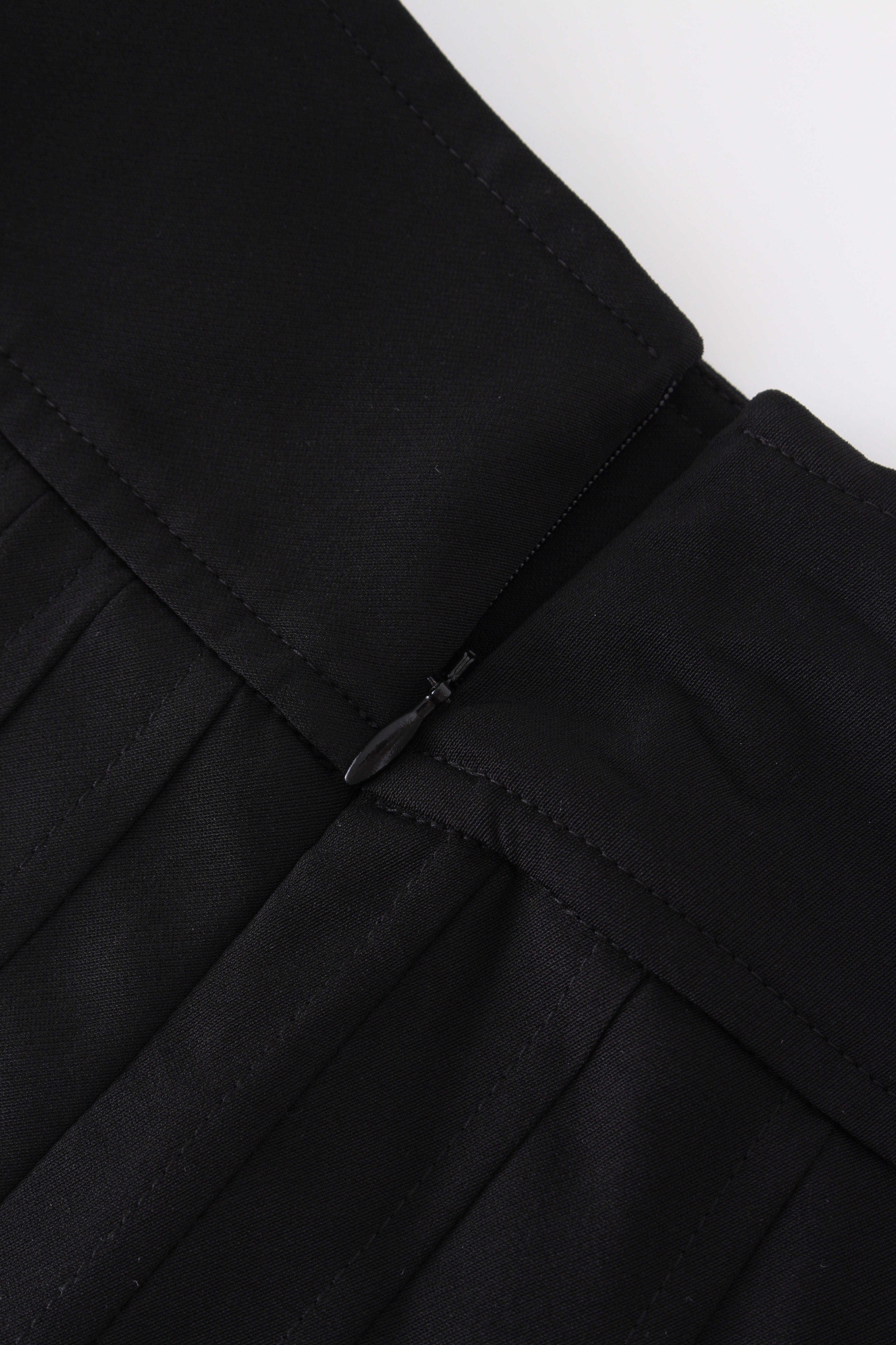 Yoke Pleated Skirt 37"-Black