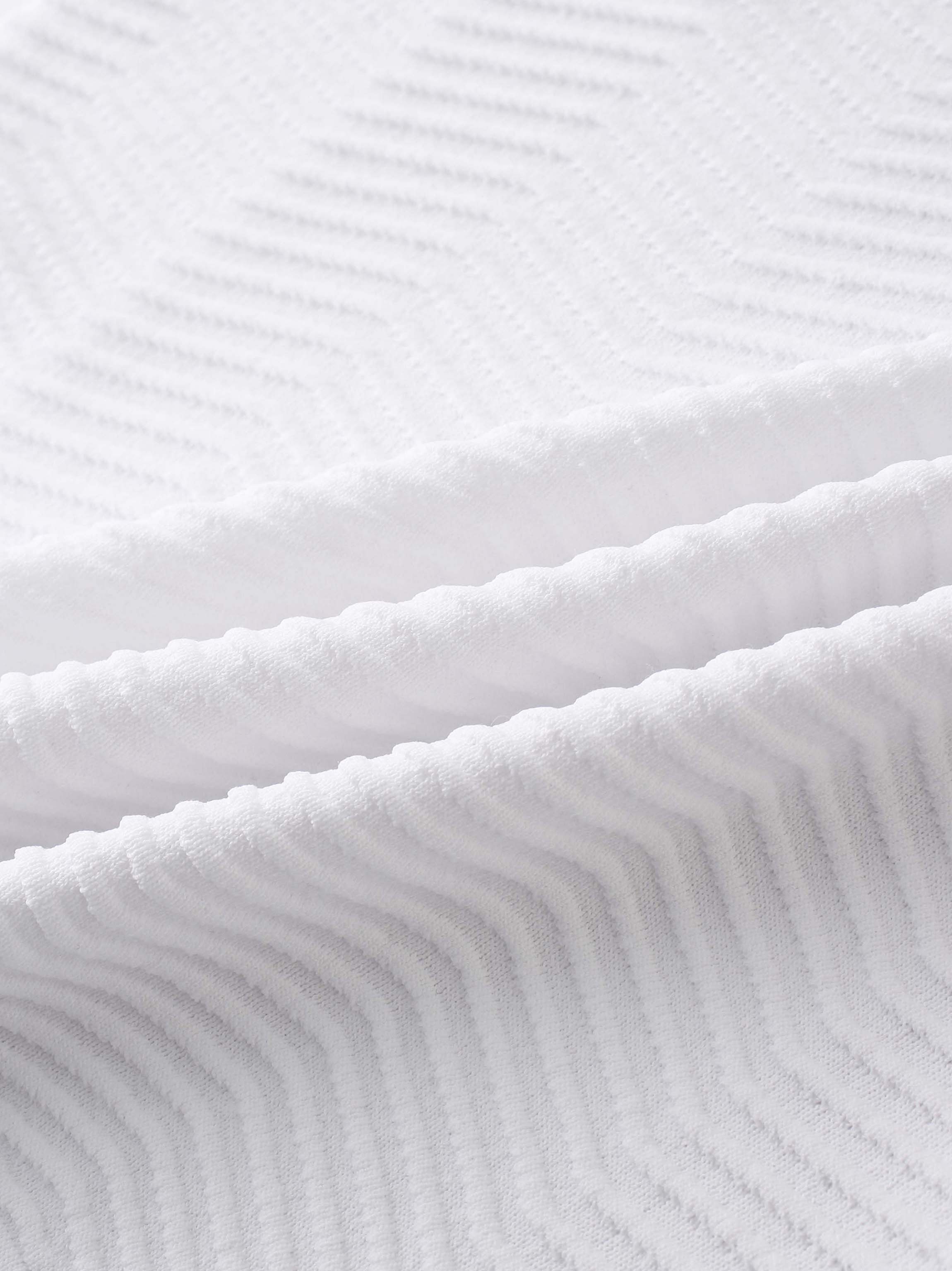 Scallop Edge Collar Sweater-White