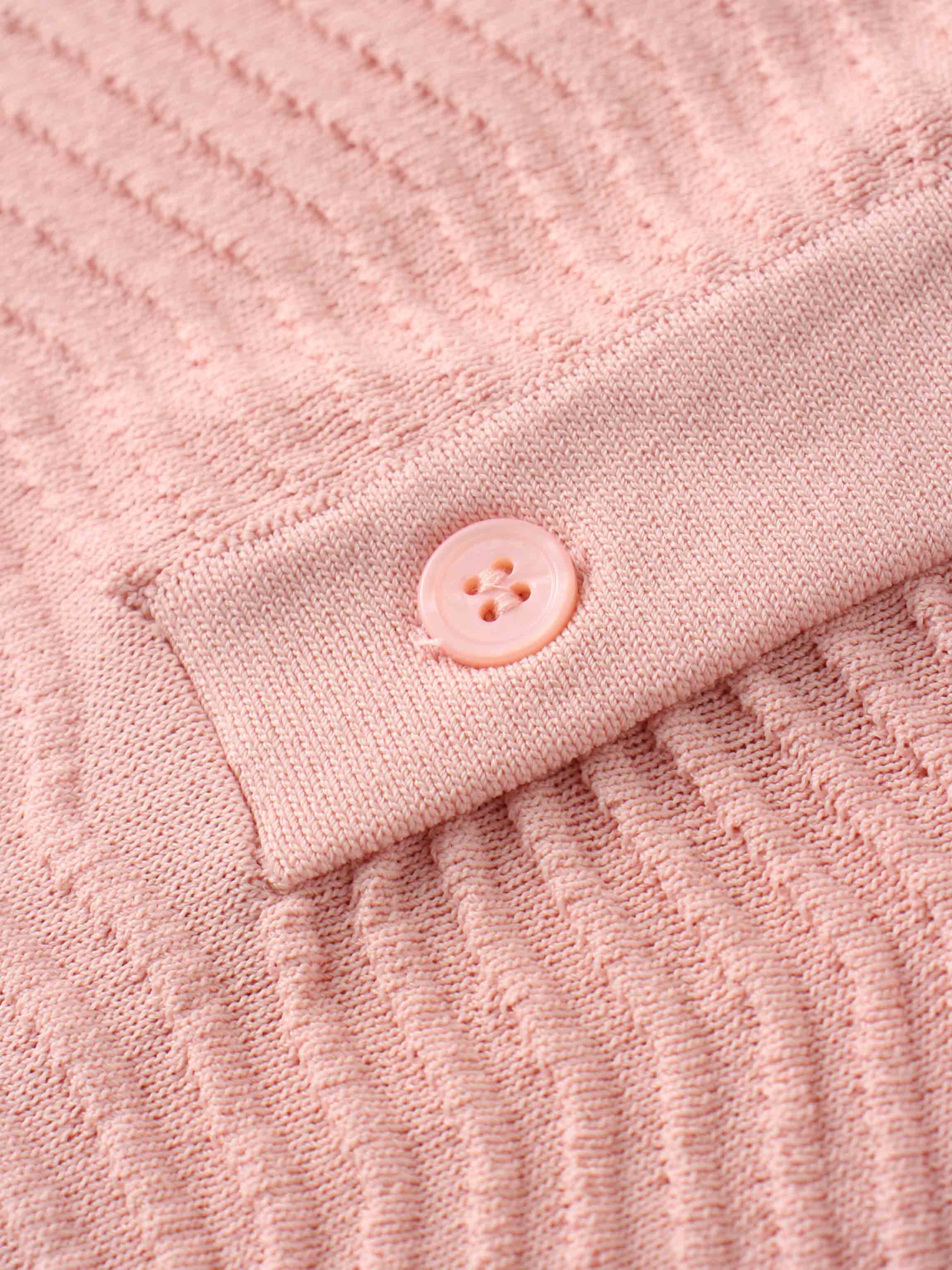 Scallop Edge Collar Sweater-Summer Blush