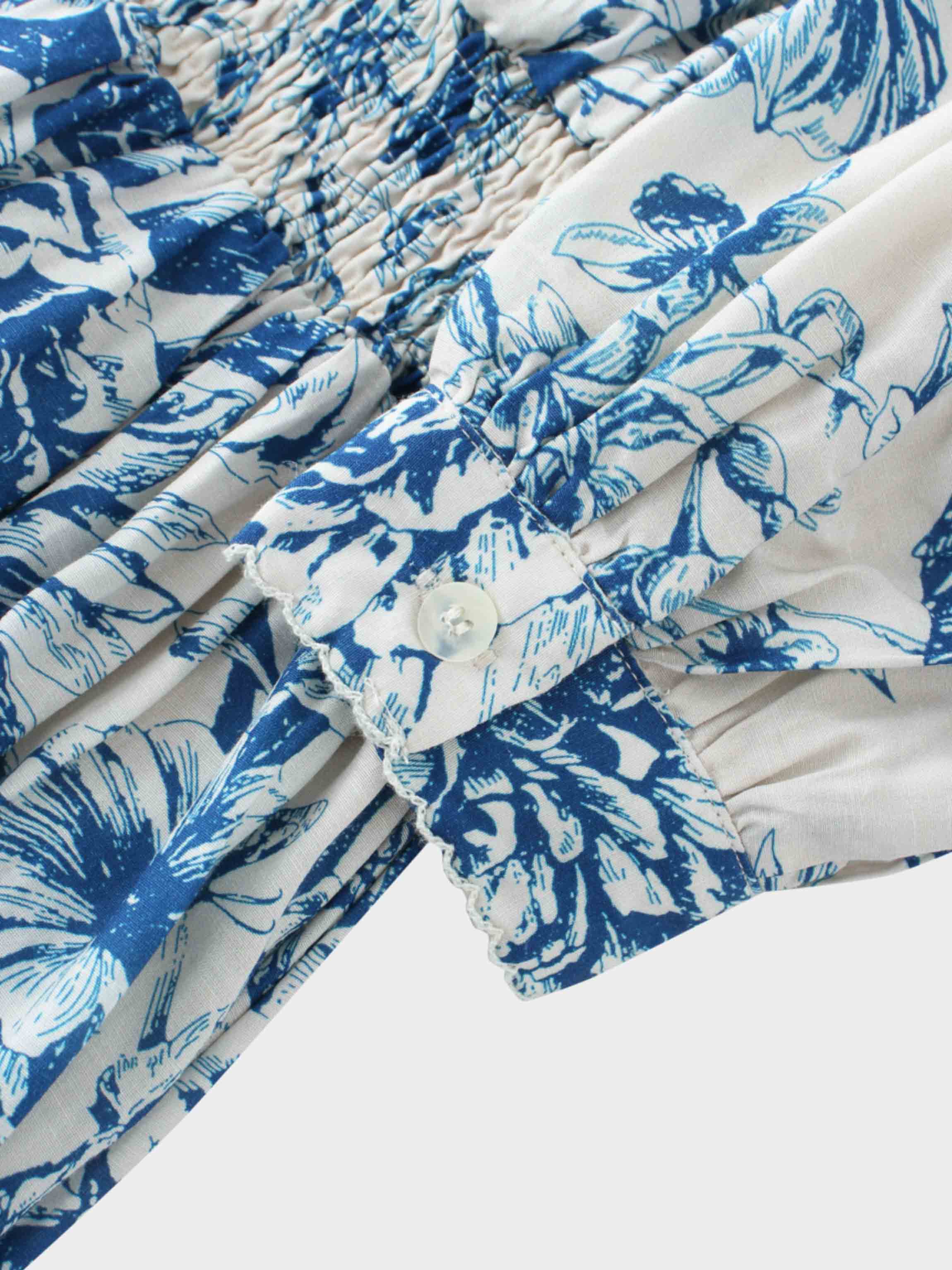 Smocked Waist Dress-Toile