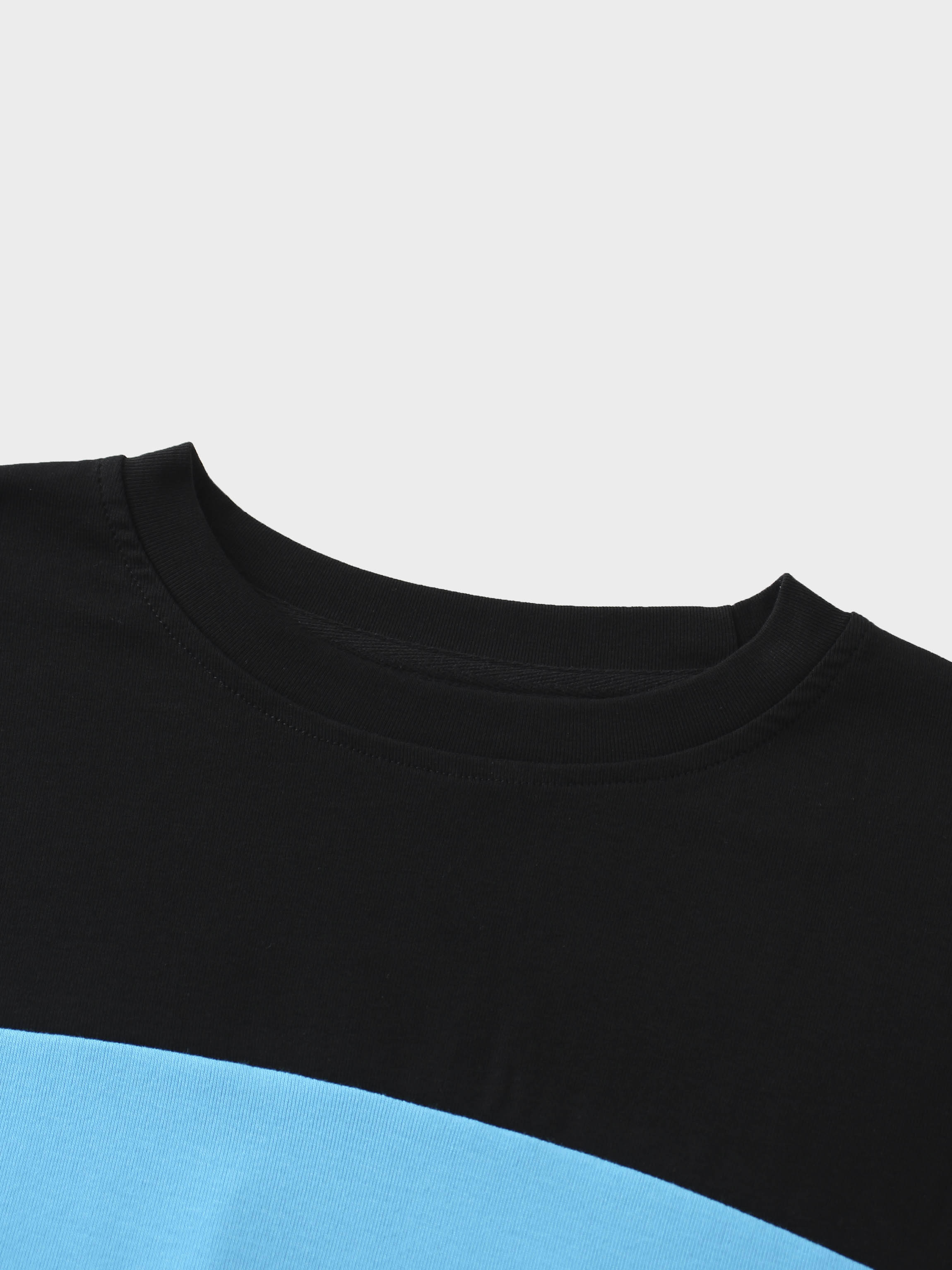 Wide Stripe Bomber-Black/Cobalt