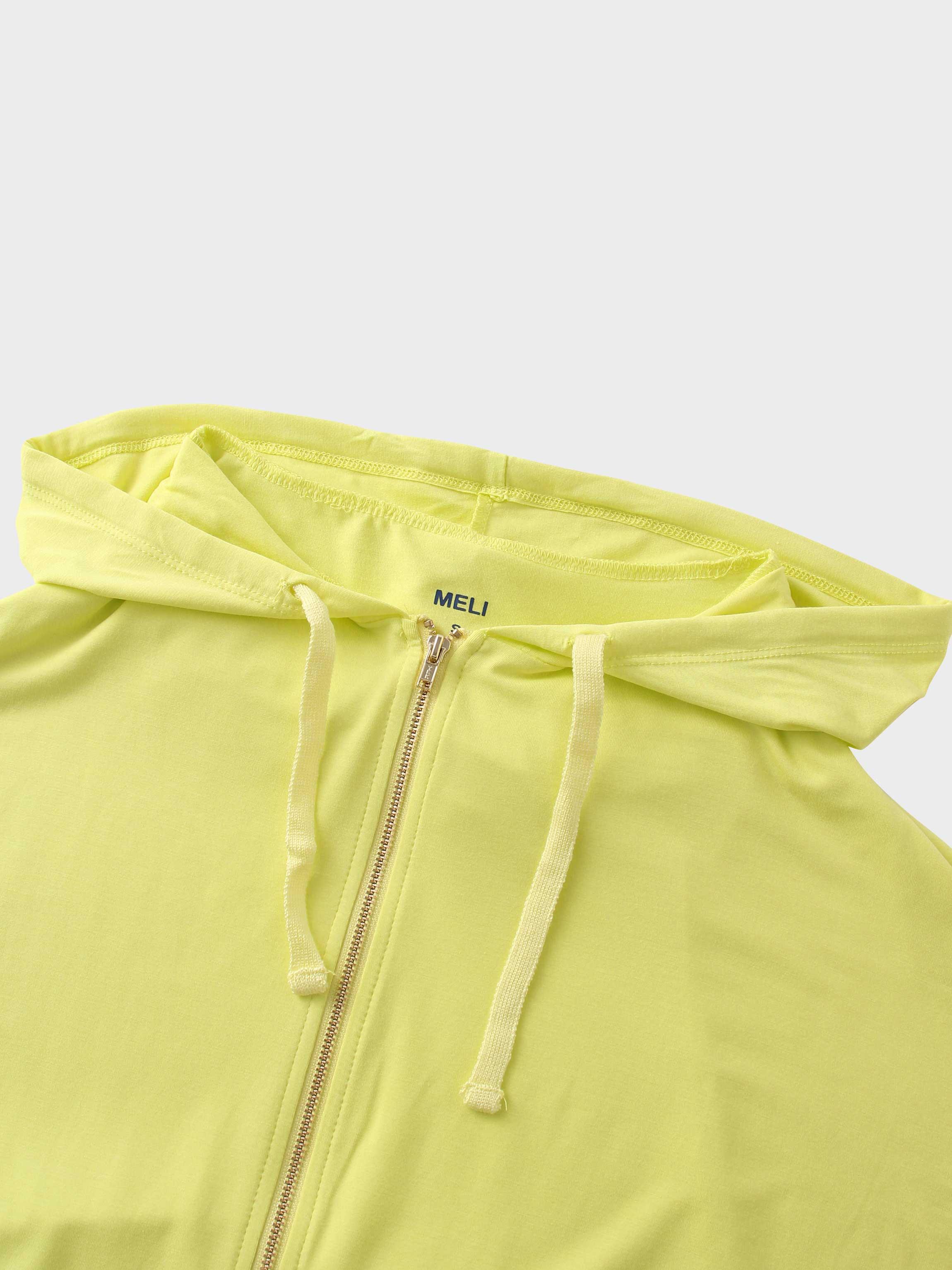 ZIP UP HOODIE-YELLOW