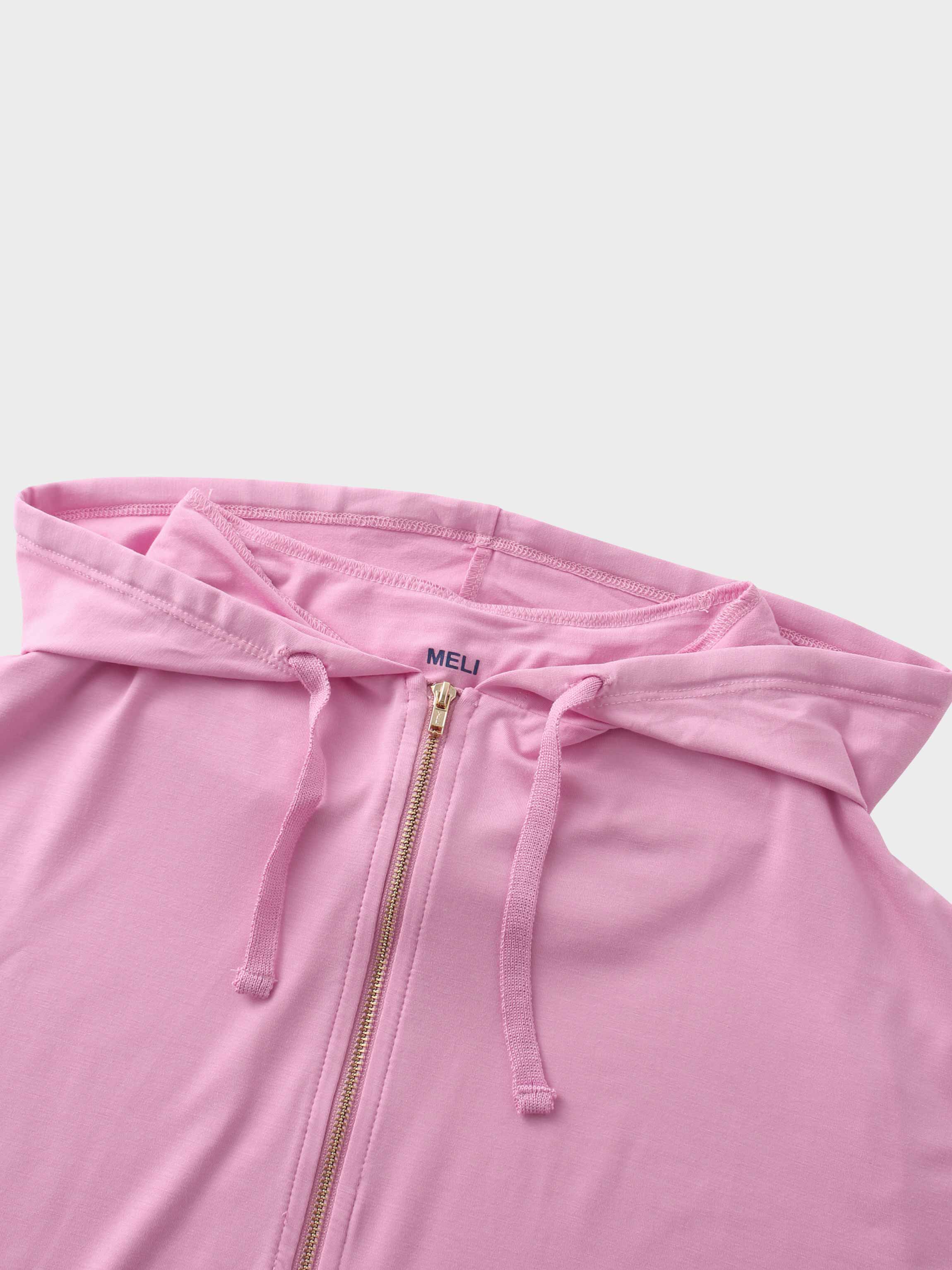 ZIP UP HOODIE-BUBBLEGUM PINK