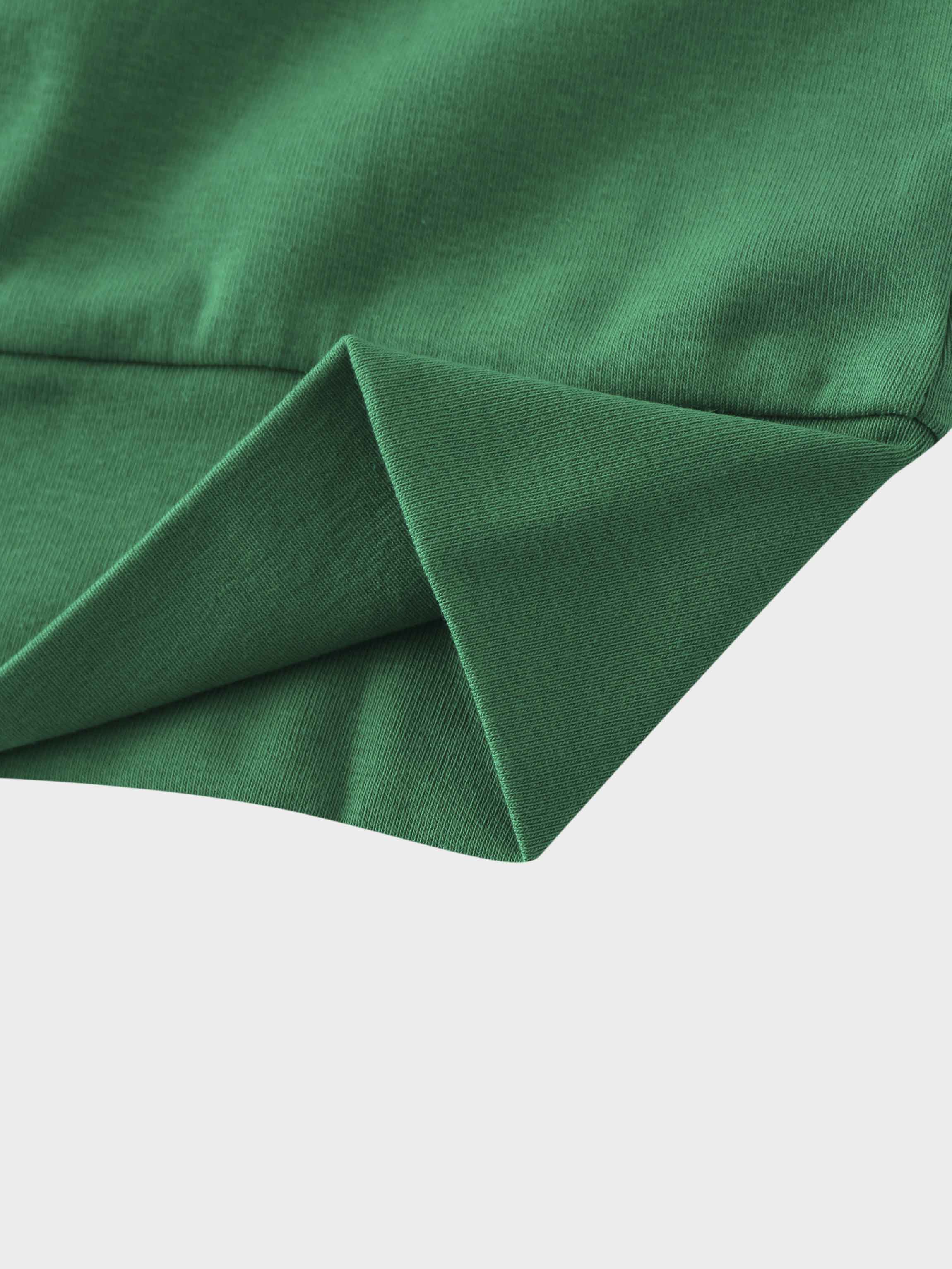 Wide Stripe Bomber Tee-Kelley Green/White