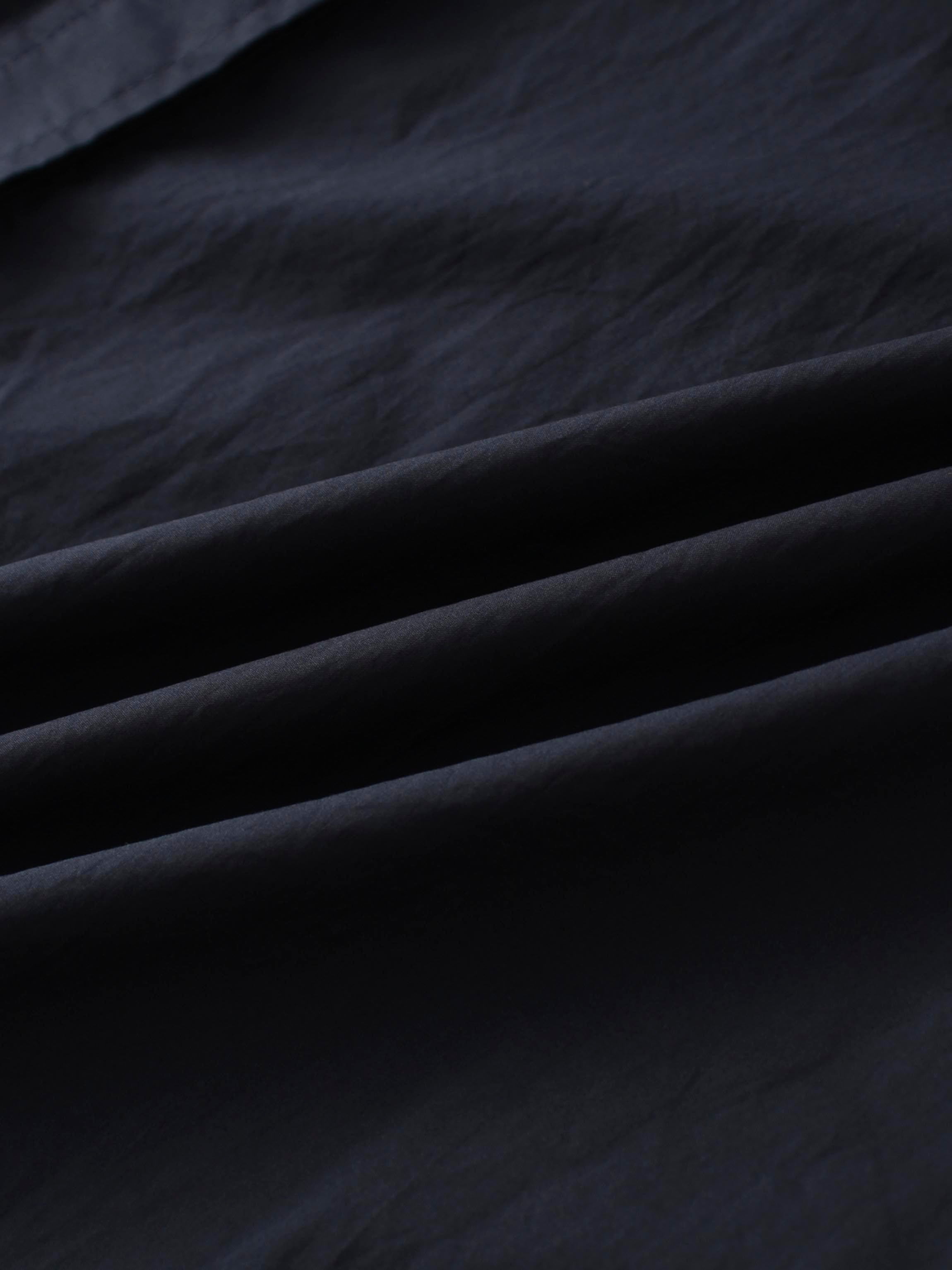 Button Overlay Shirtdress-Navy