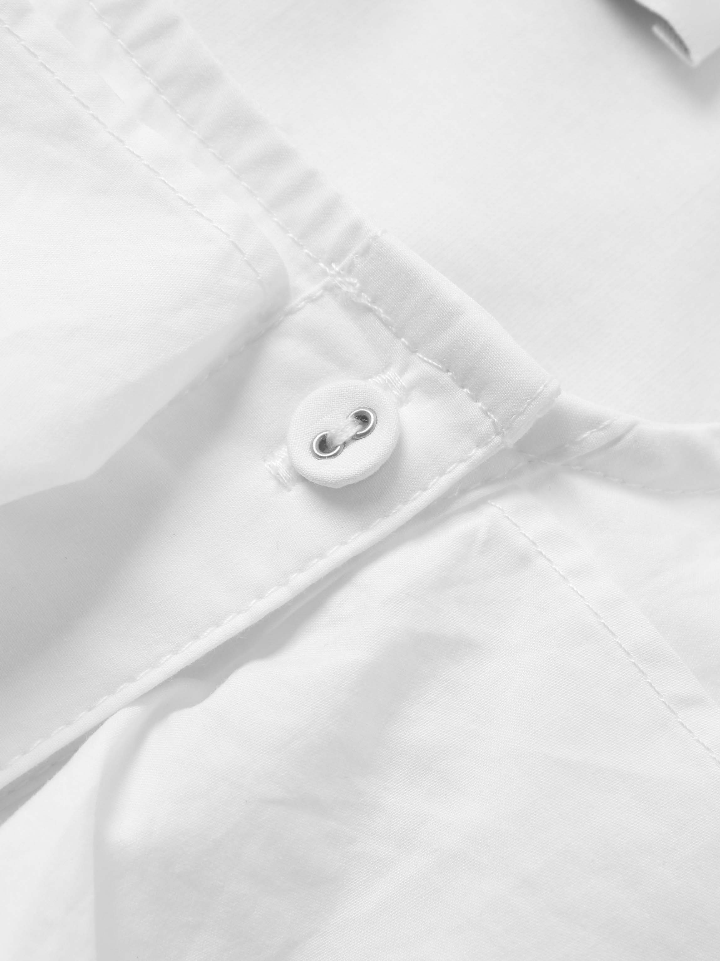 Asymmetrical Ruffle Blouse-White