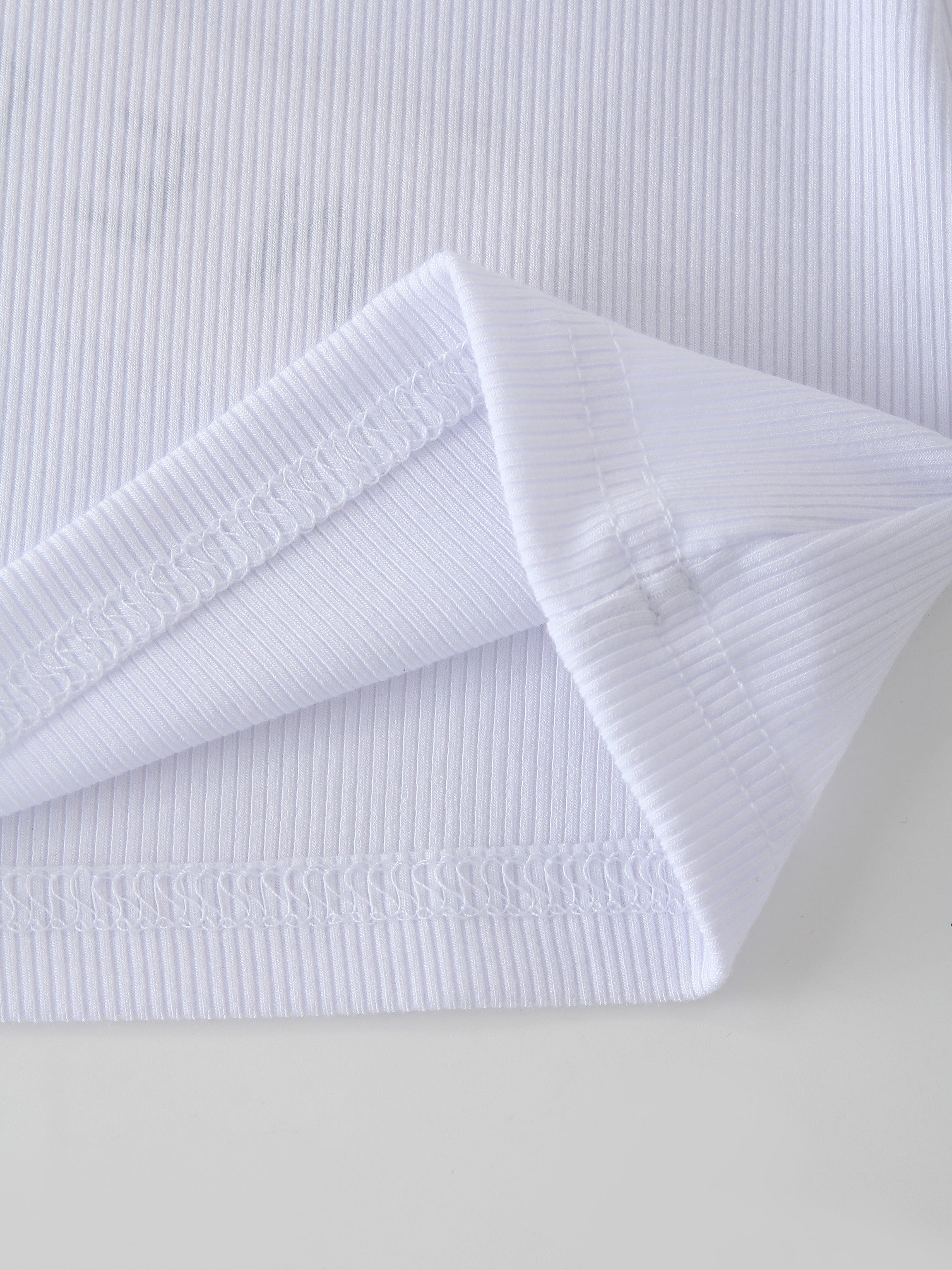 CLASSIC RIBBED CREW TEE LS-WHITE