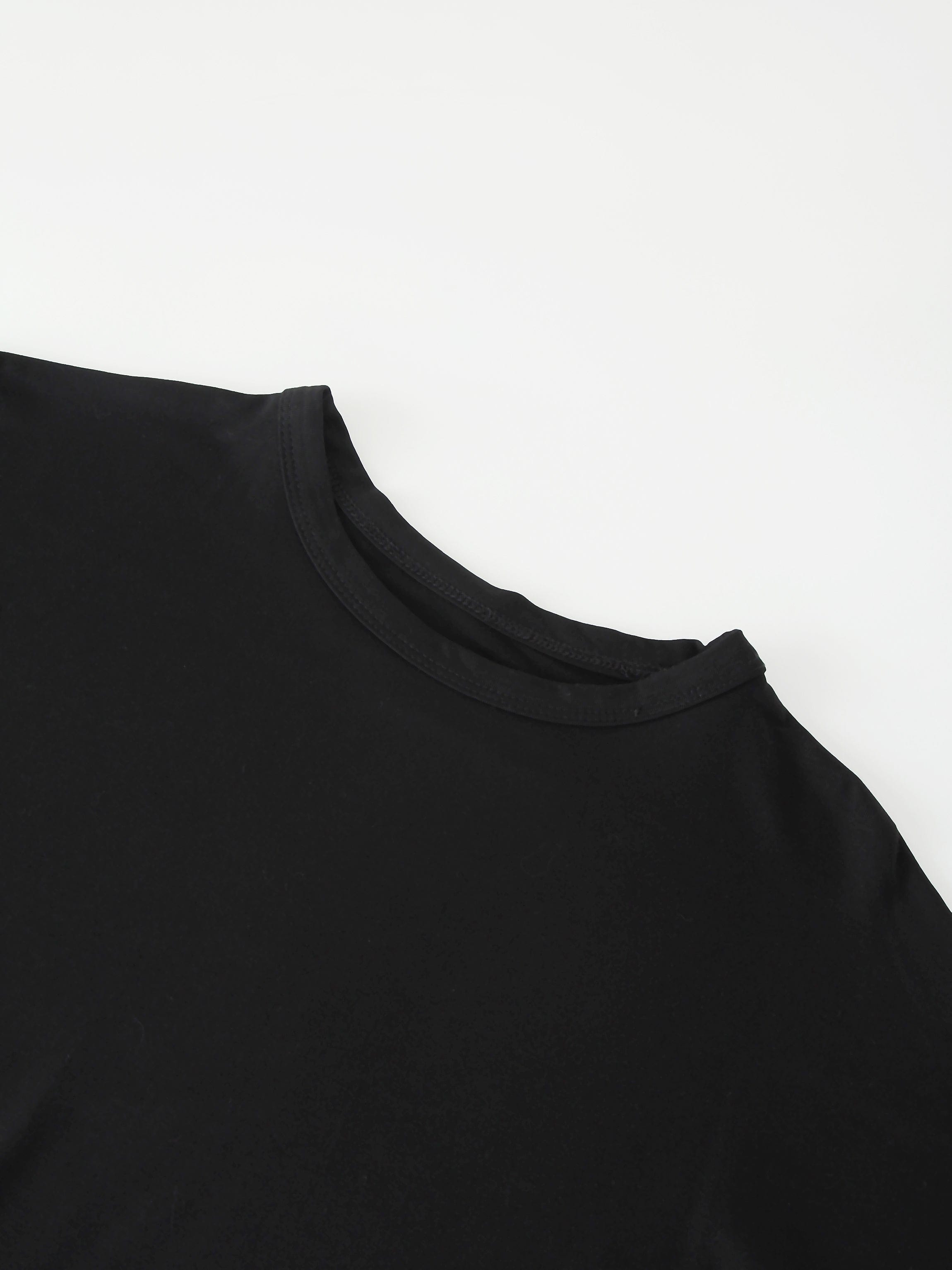 SWING TEE (3Q)-BLACK