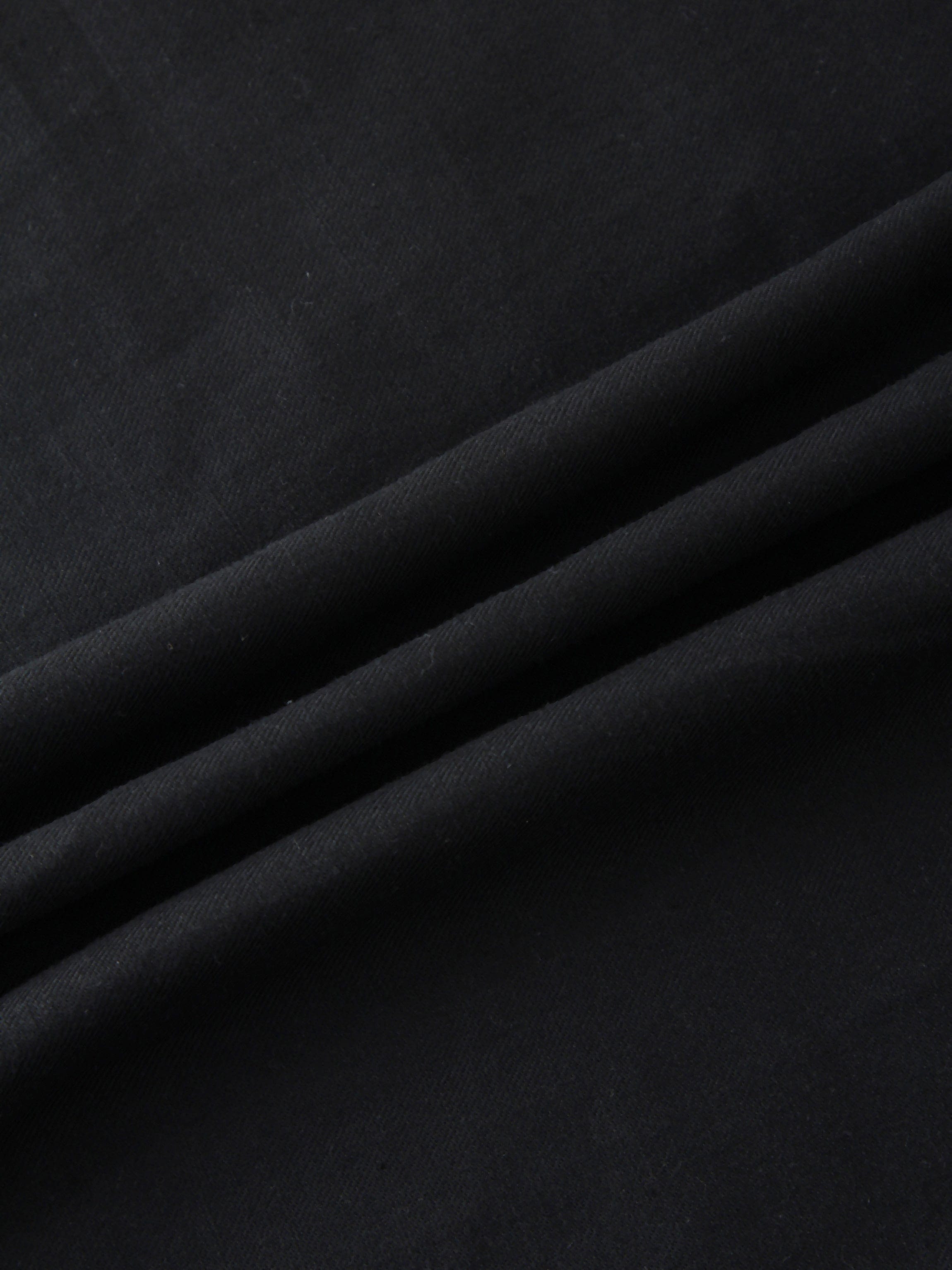 Linen Slip Dress-Black