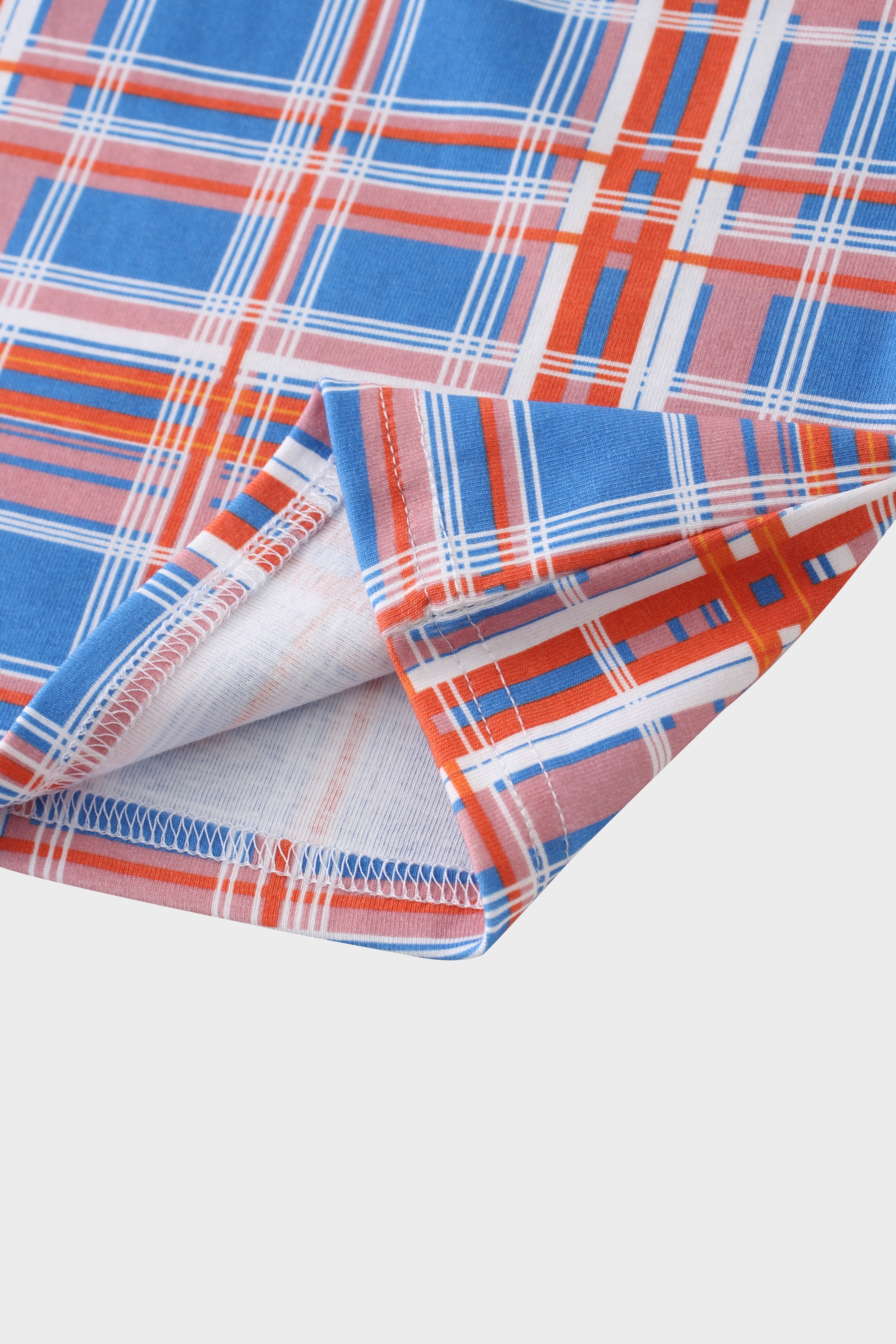 Basic Printed T-shirt-Plaid