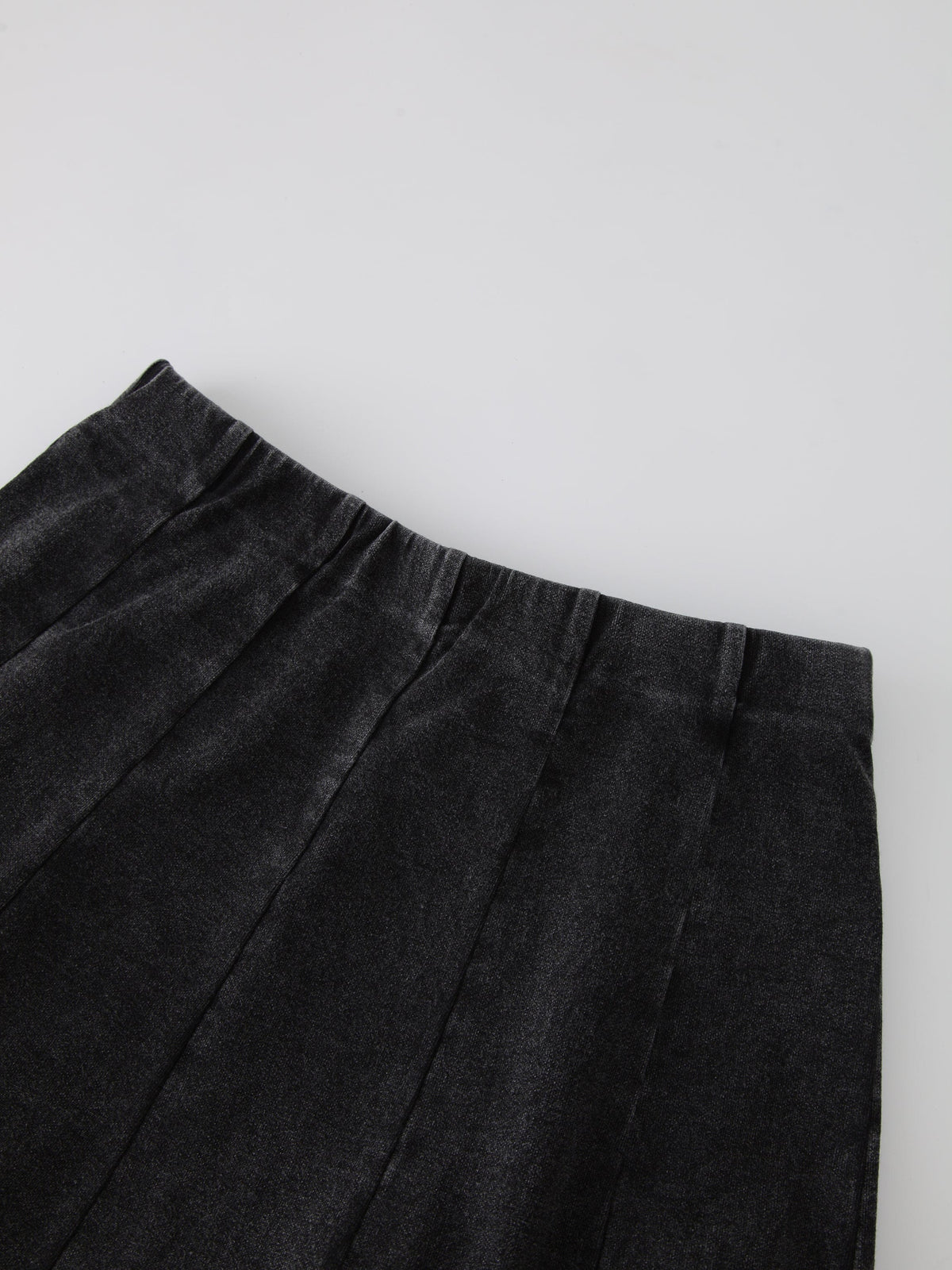 Jersey Paneled Skirt 37"-Black