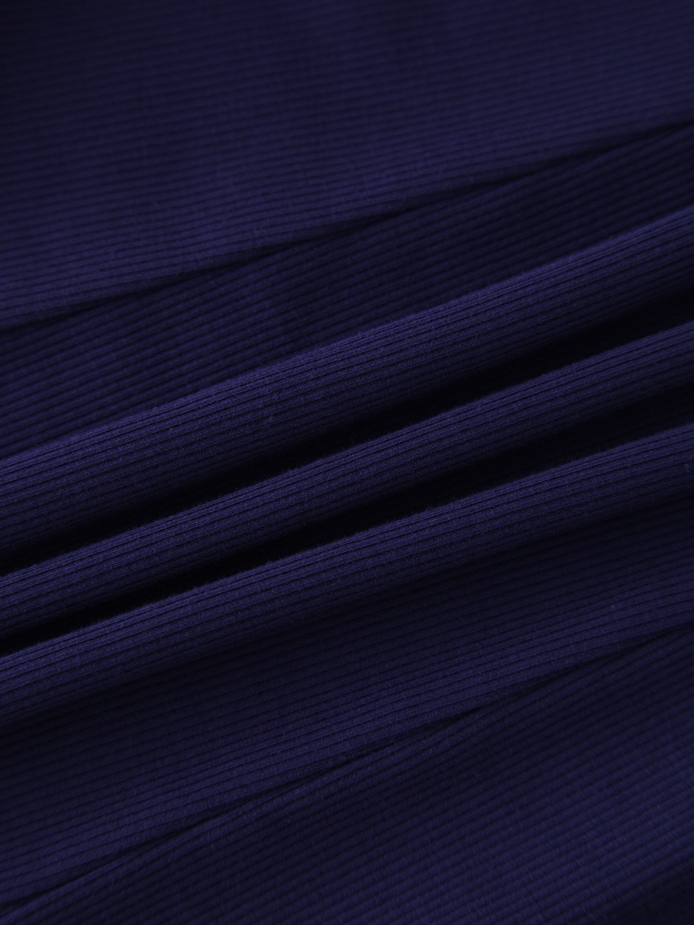 Panel Ribbed Skirt-Navy
