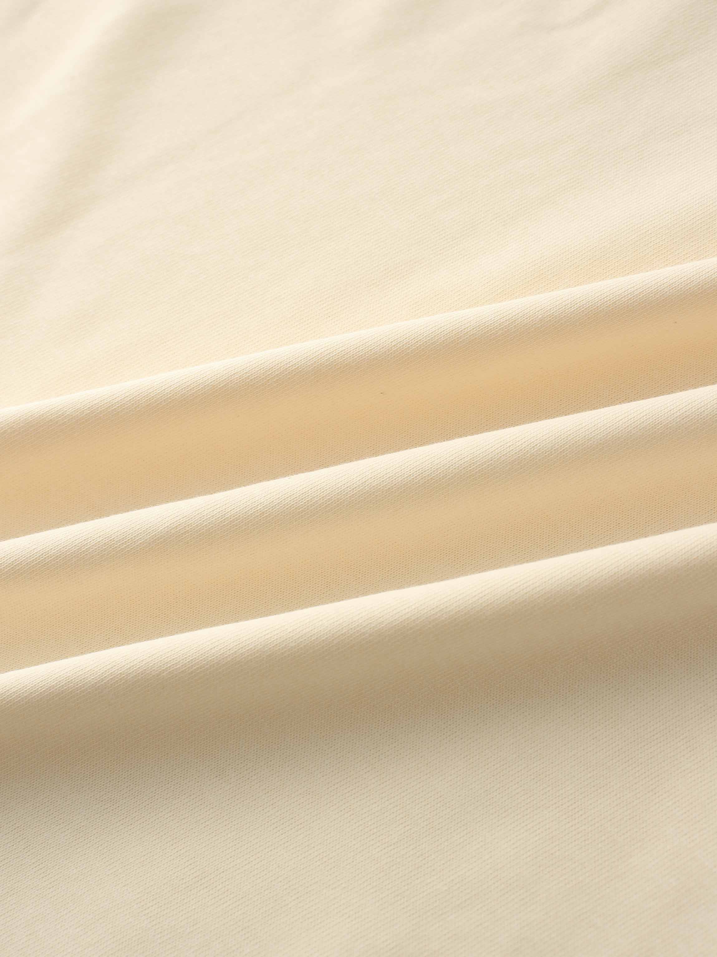 Oversized Boxy 3Q Sleeve Tee-Cream