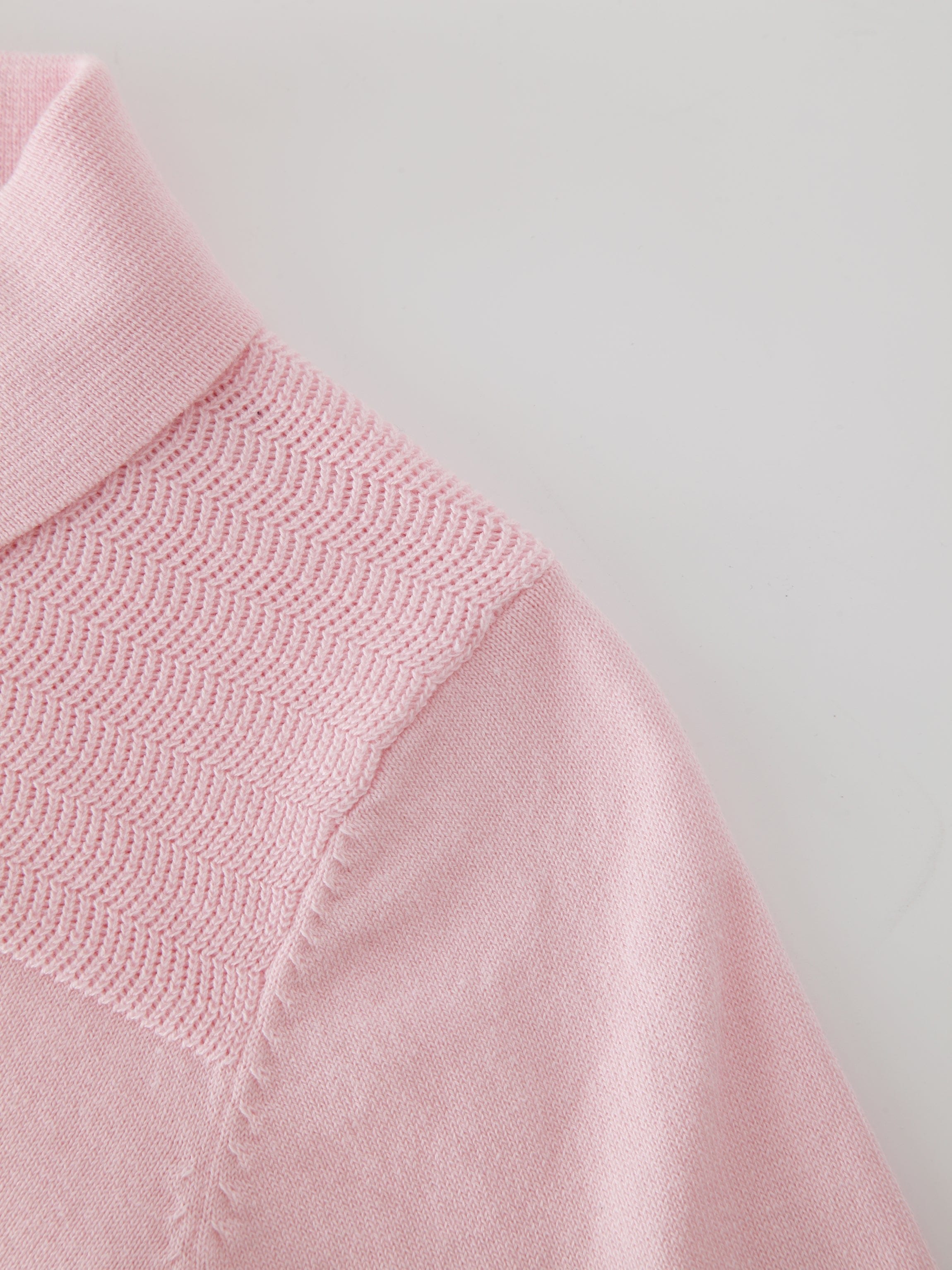 Mesh Top Sweater-Light Pink