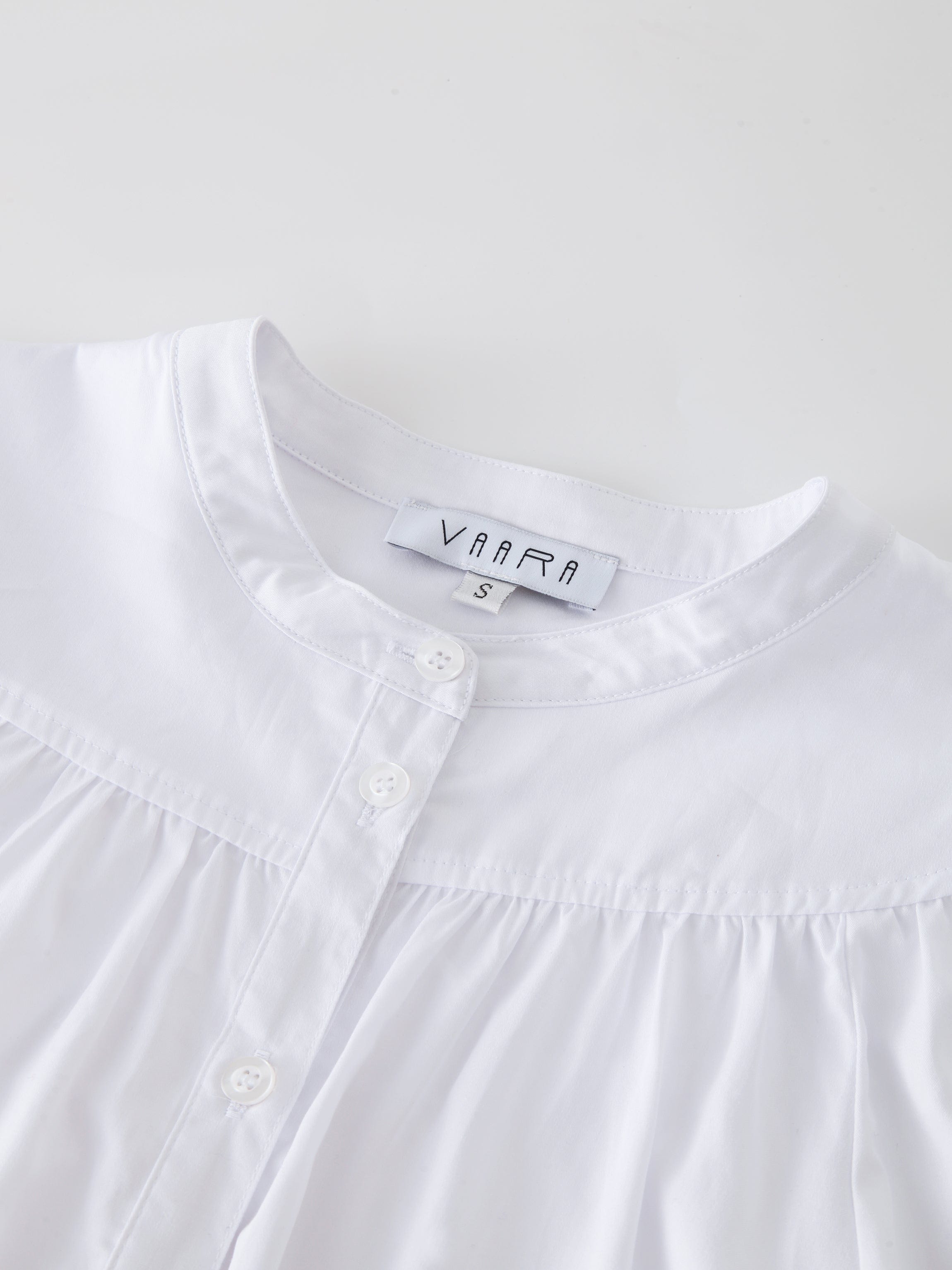 Gathered Top Blouse-White