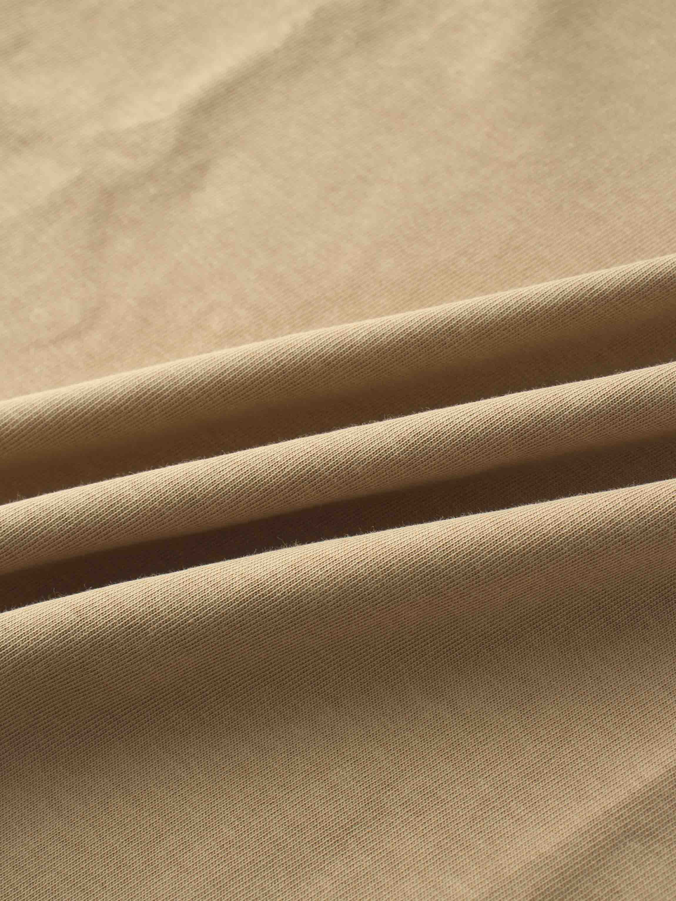 Straight Maxi Drawstring T-Shirt Skirt-Tan