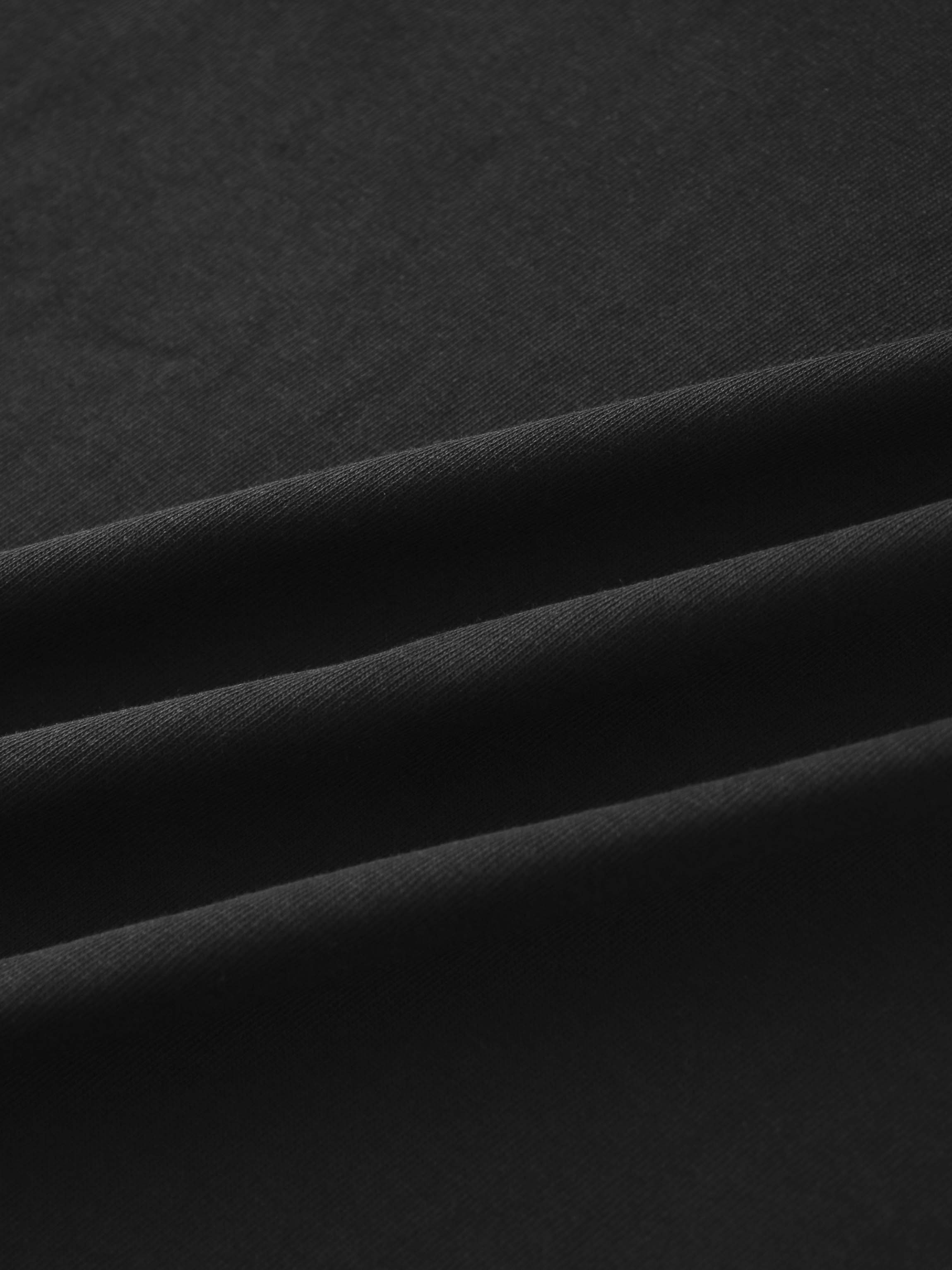 Straight Maxi Drawstring T-Shirt Skirt-Black