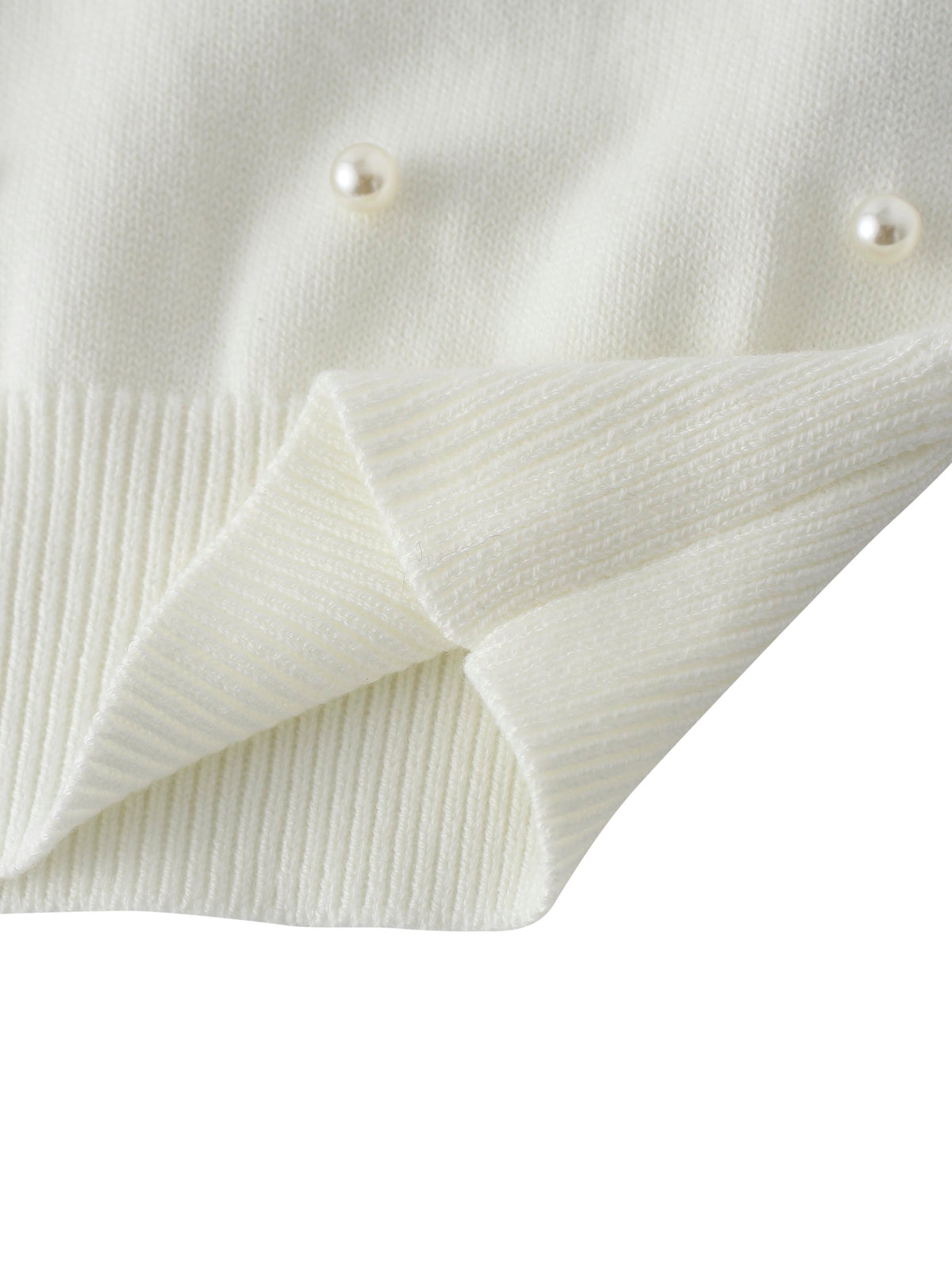 Pearl Embellished Sweater-Ivory