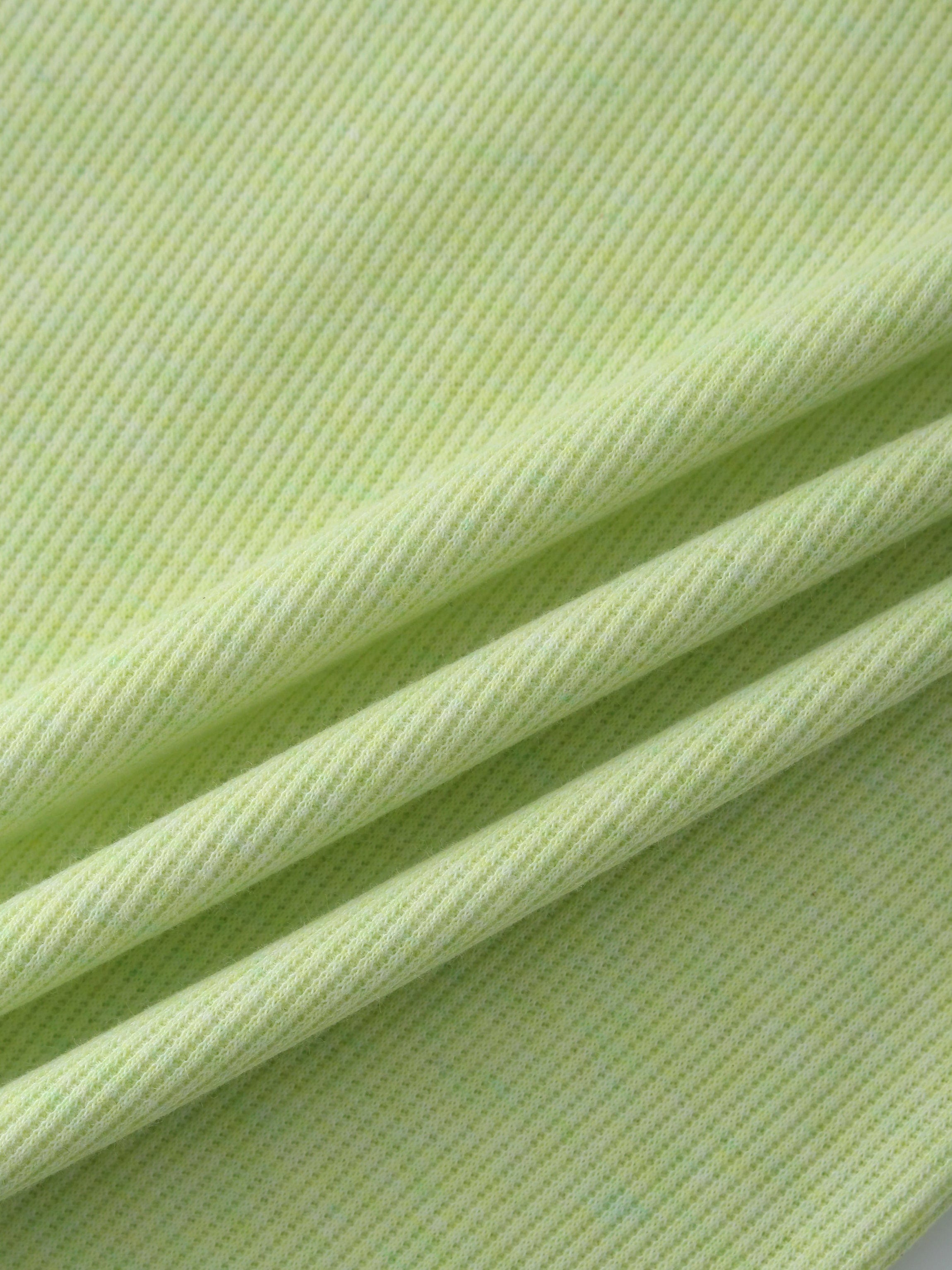 Ribbed Collar T-Shirt-Yellow