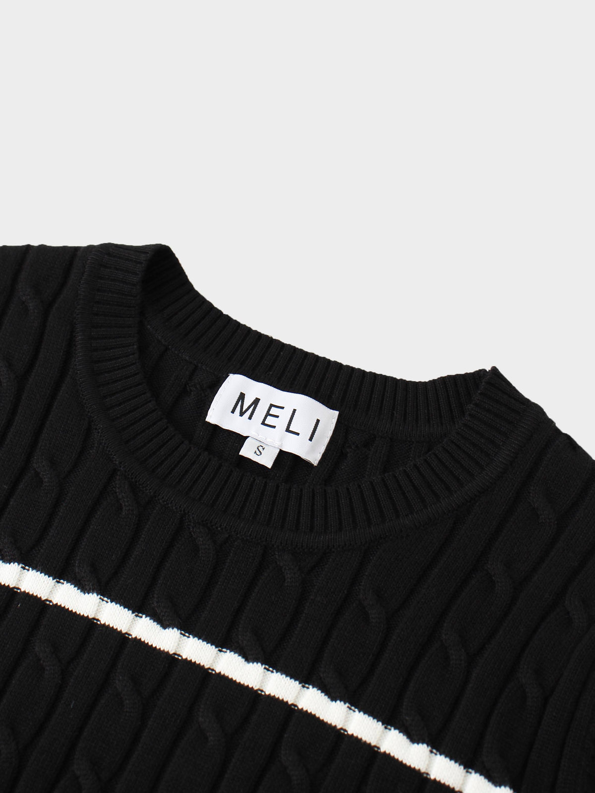 Striped Cable Sweater-Nautical Stripe