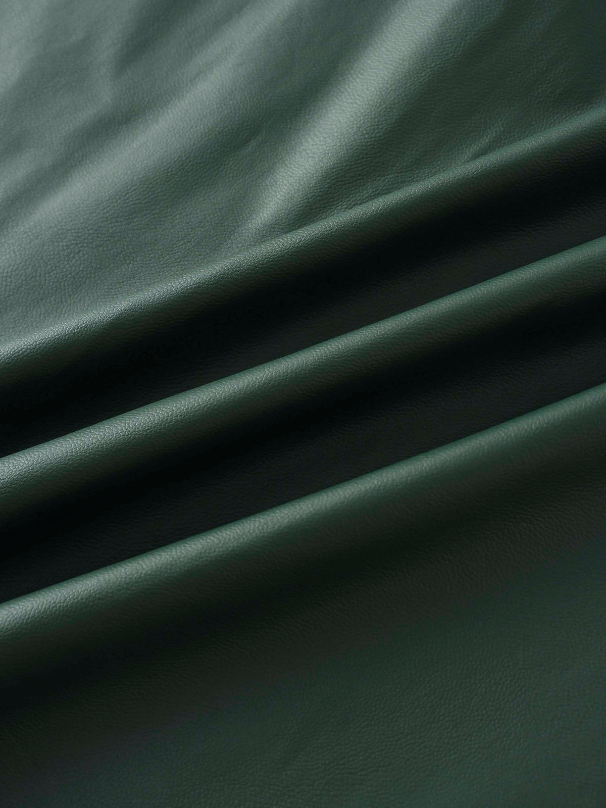 Drawstring Faux Leather Skirt-Hunter Green