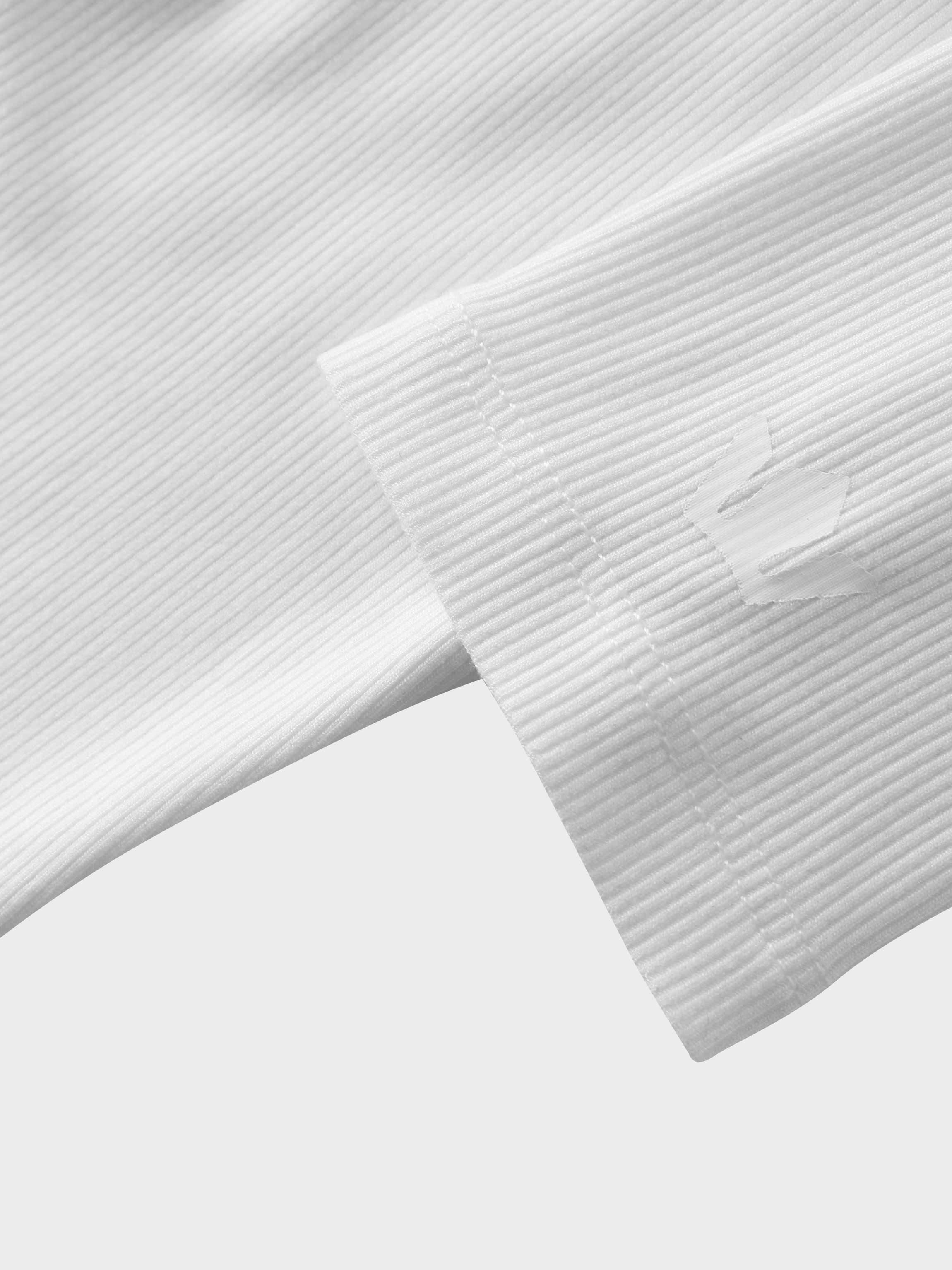 Ribbed Crop Bow Cardigan-White