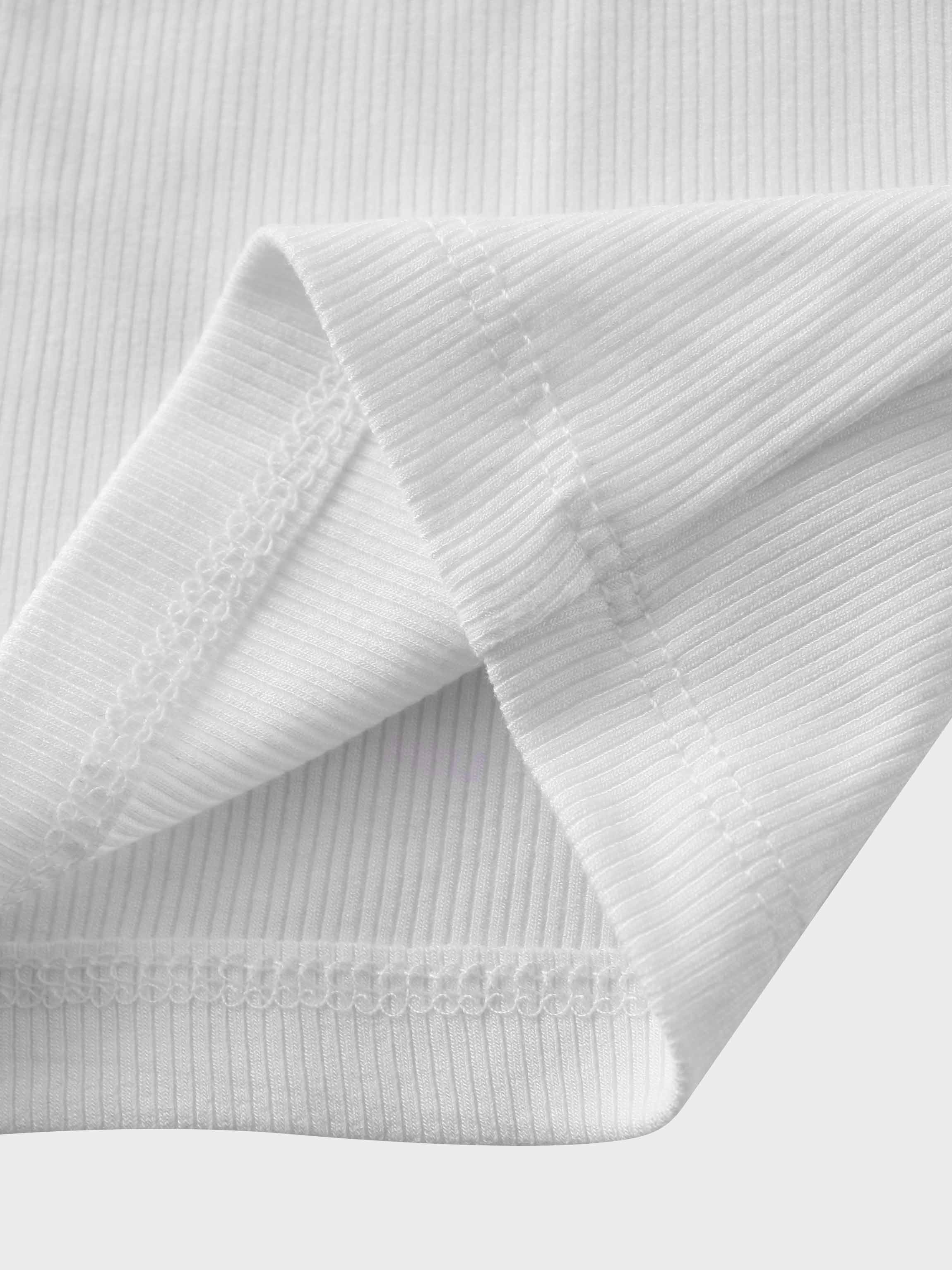 Ribbed Crop Bow Cardigan-White