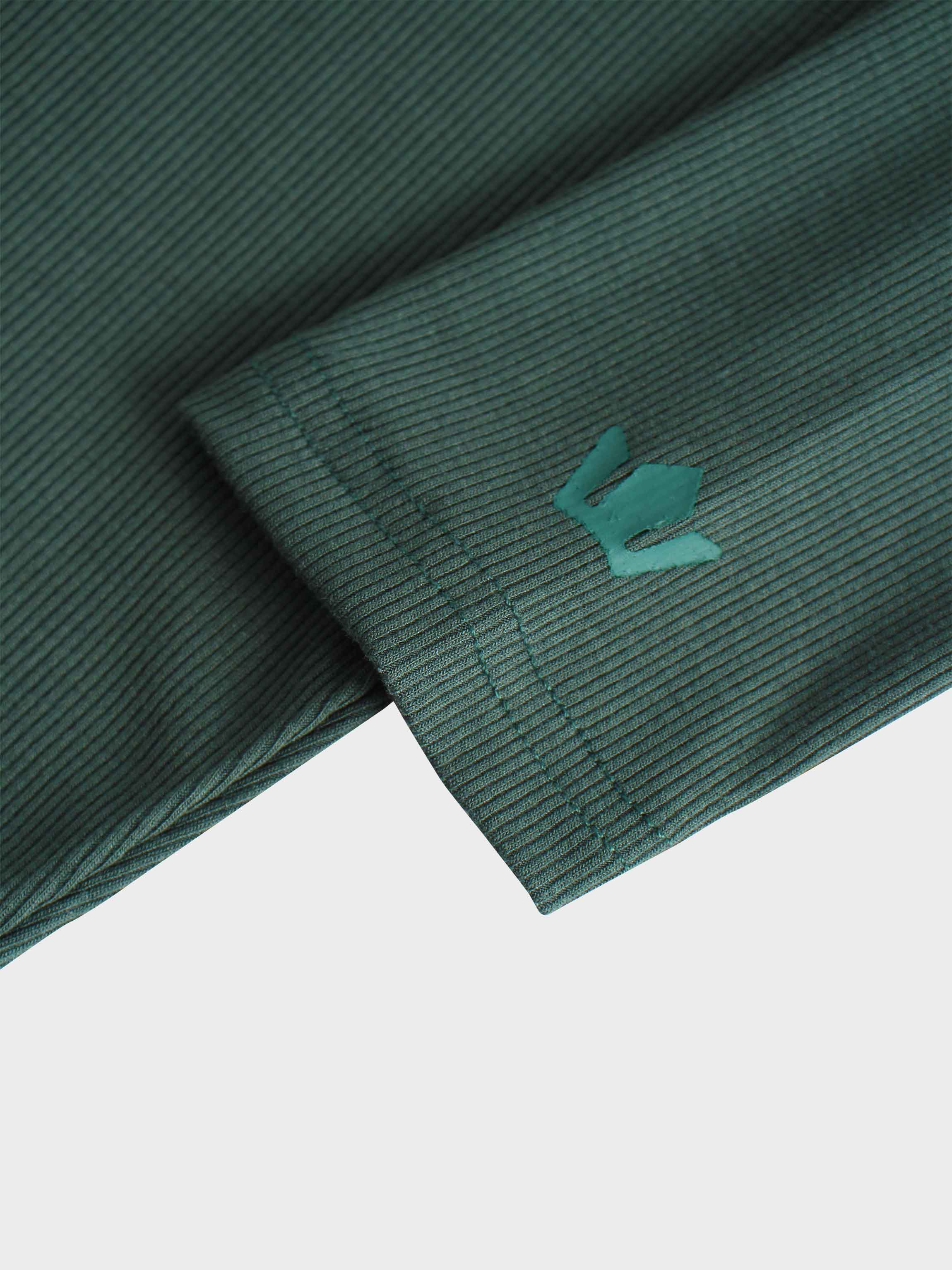 CREW RIBBED DOLMAN-EMERALD GREEN