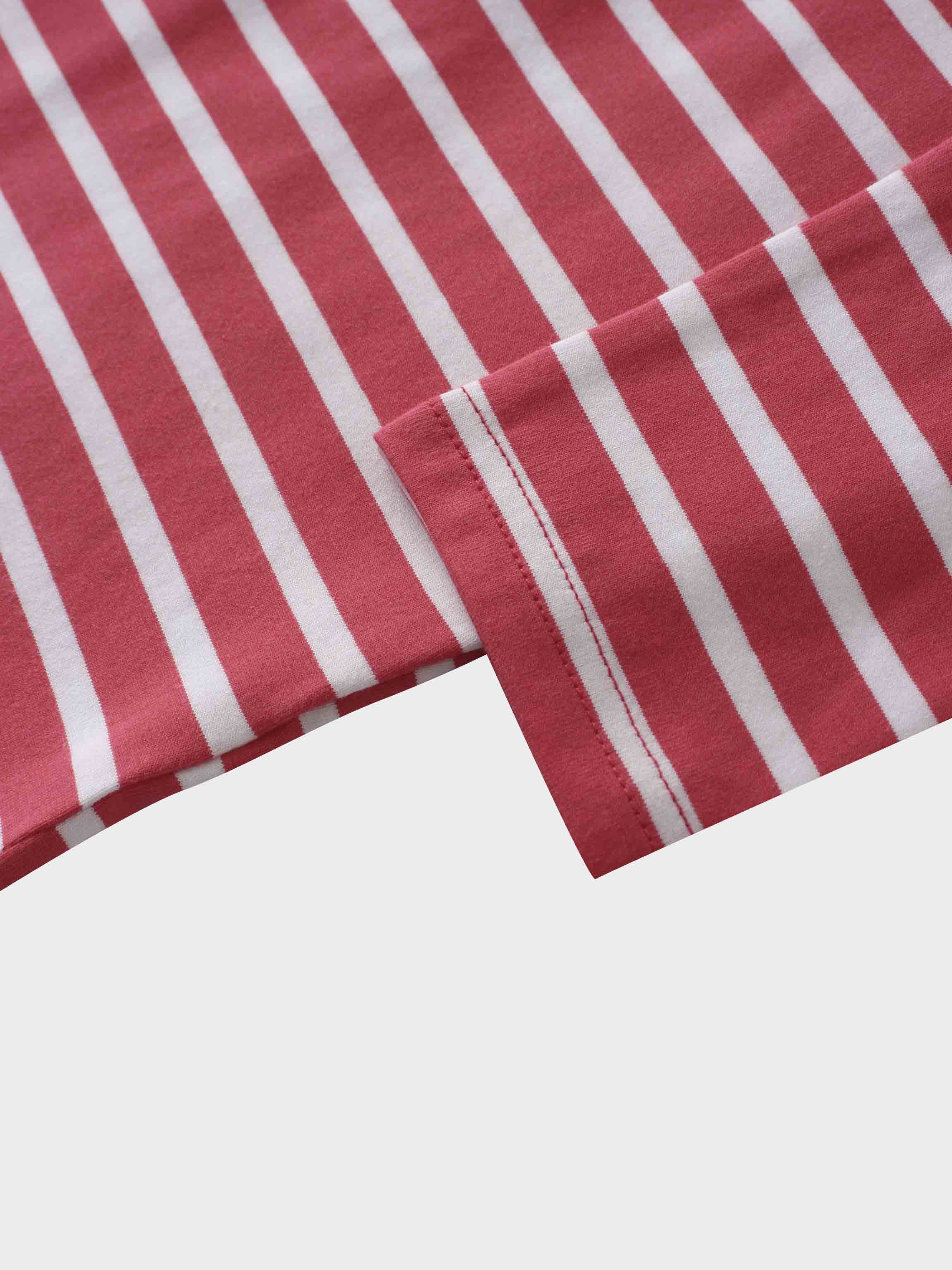 Crown Embossed T-Shirt-Coral/White