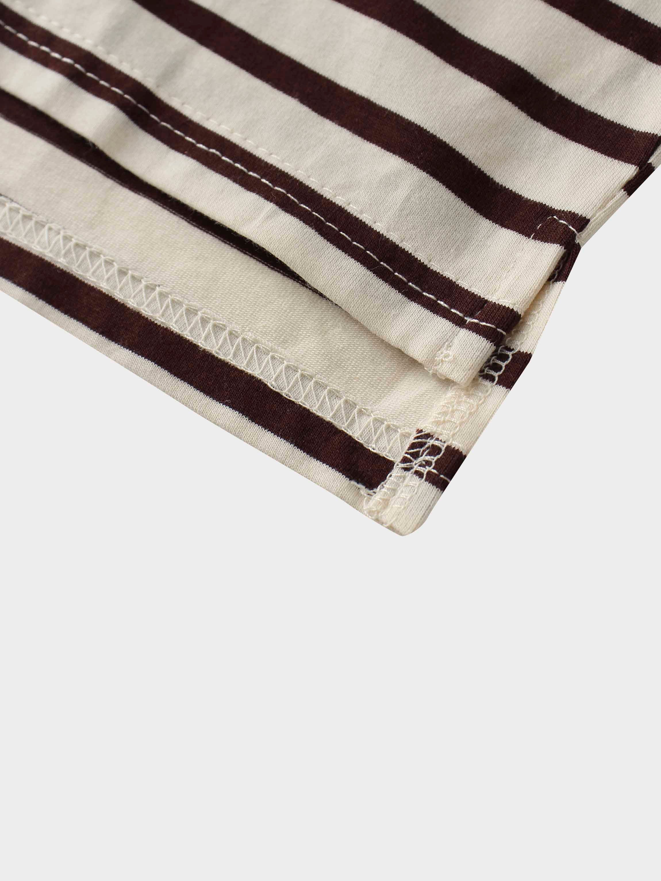 Crown Embossed T-Shirt-Brown/Ivory