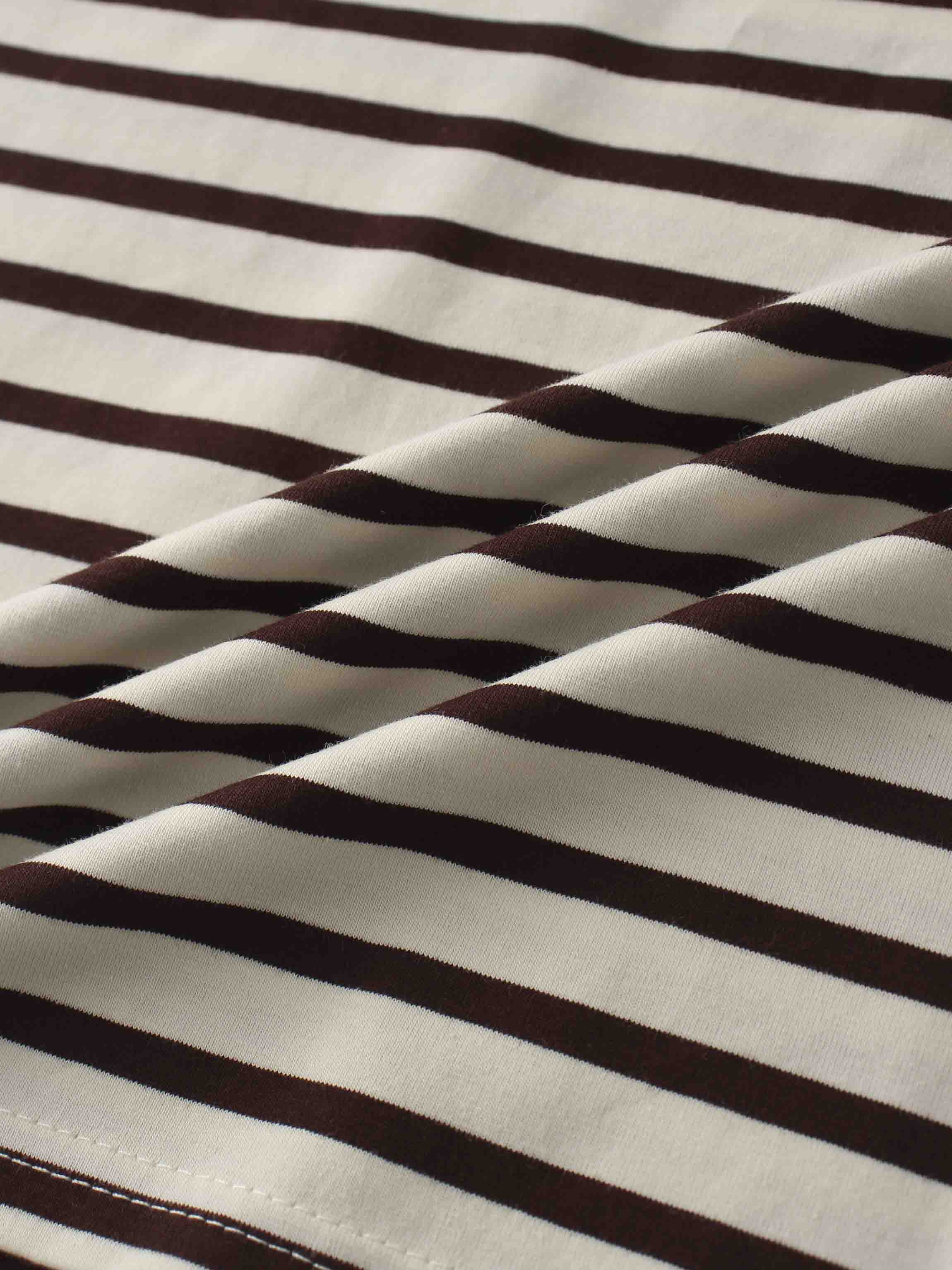 Crown Embossed T-Shirt-Brown/Ivory