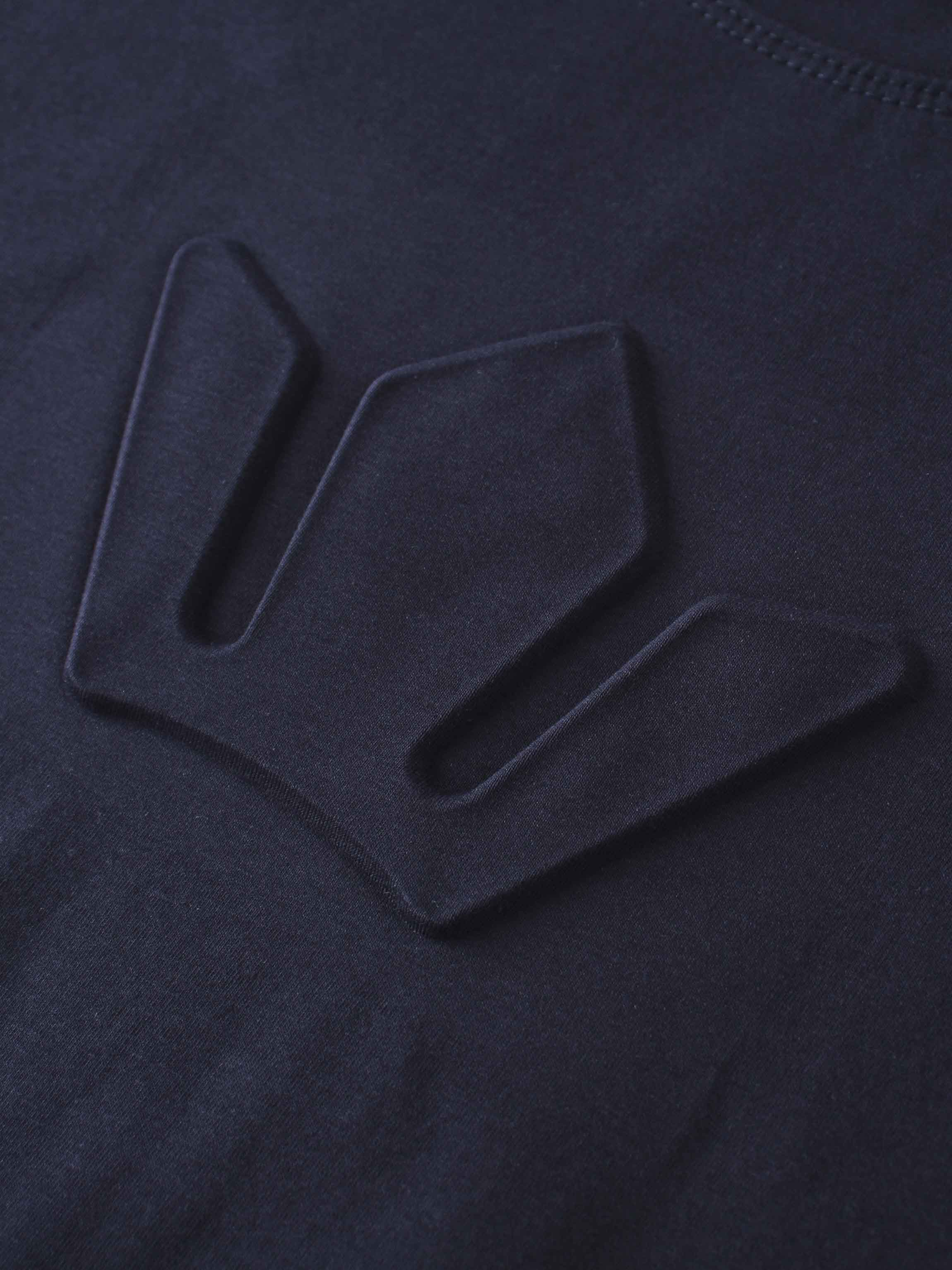 Crown Embossed T-Shirt-Navy