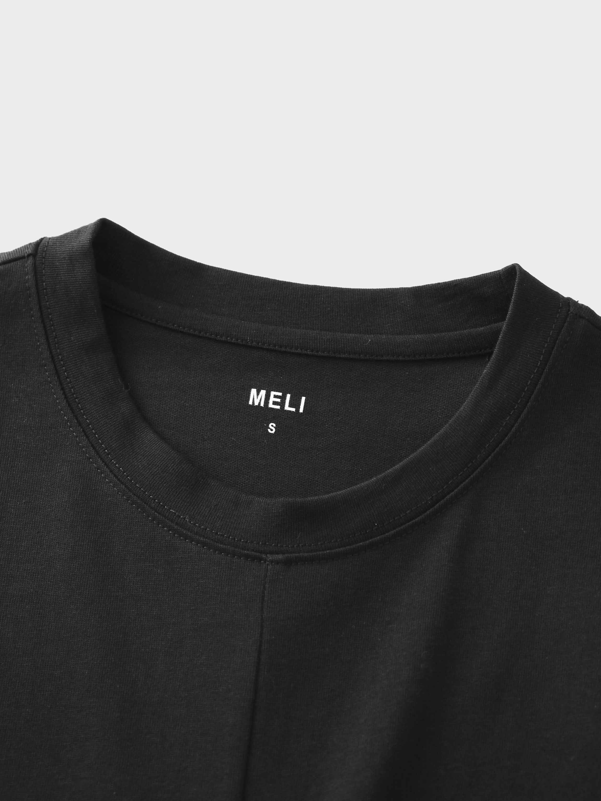 Tie Knot Tee-Black