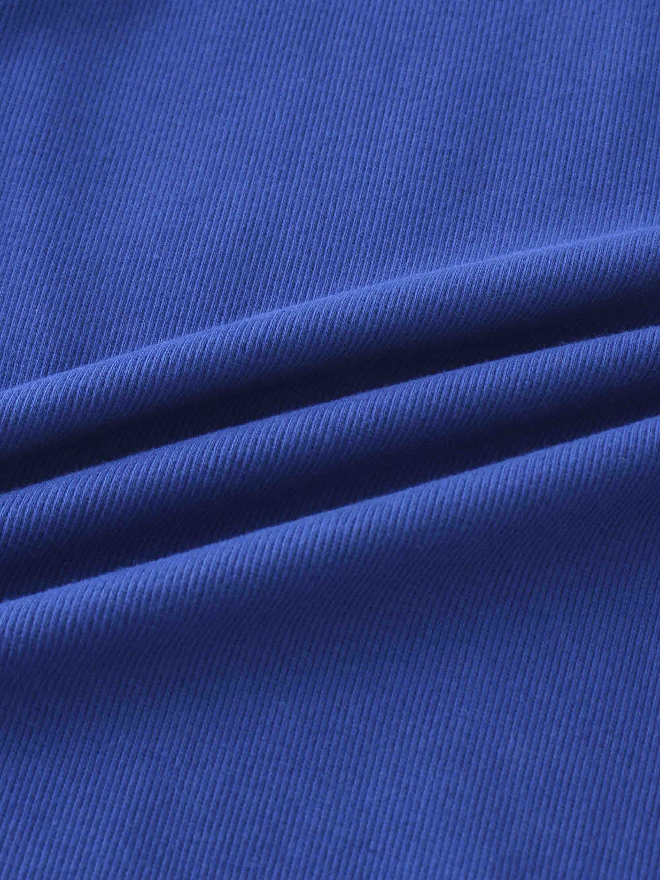 Ribbed Crew Neck Puff Sleeve Top-Royal Blue