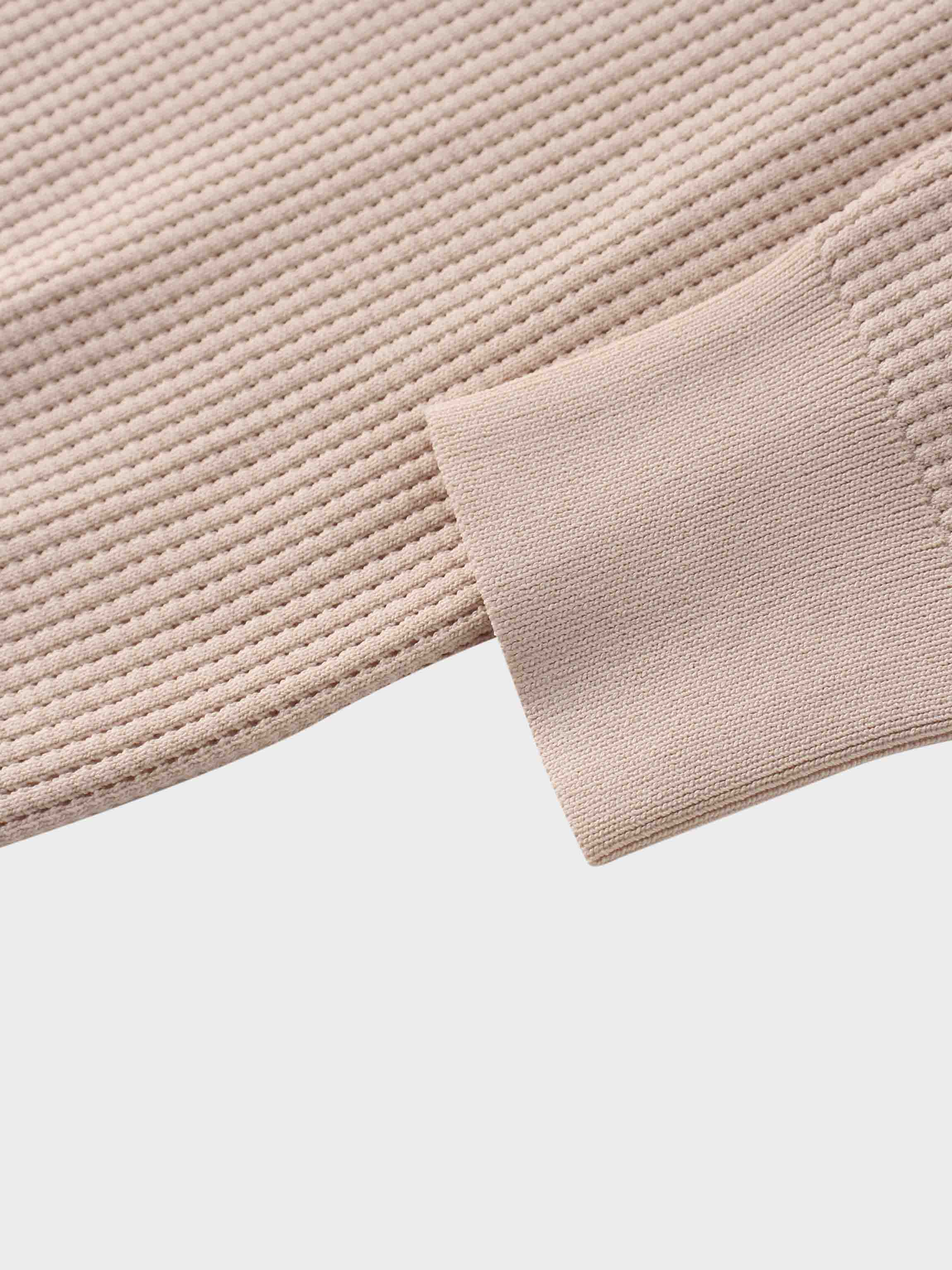 Waffle Collared Sweater-Blush