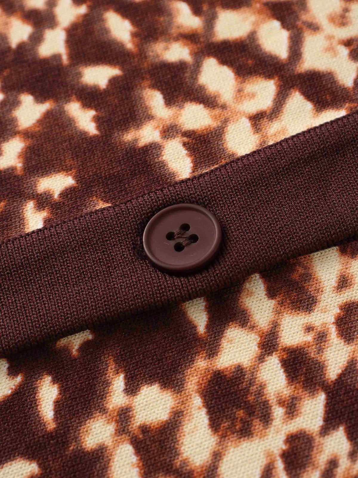 Buttoned Cardigan-Brown Speckled