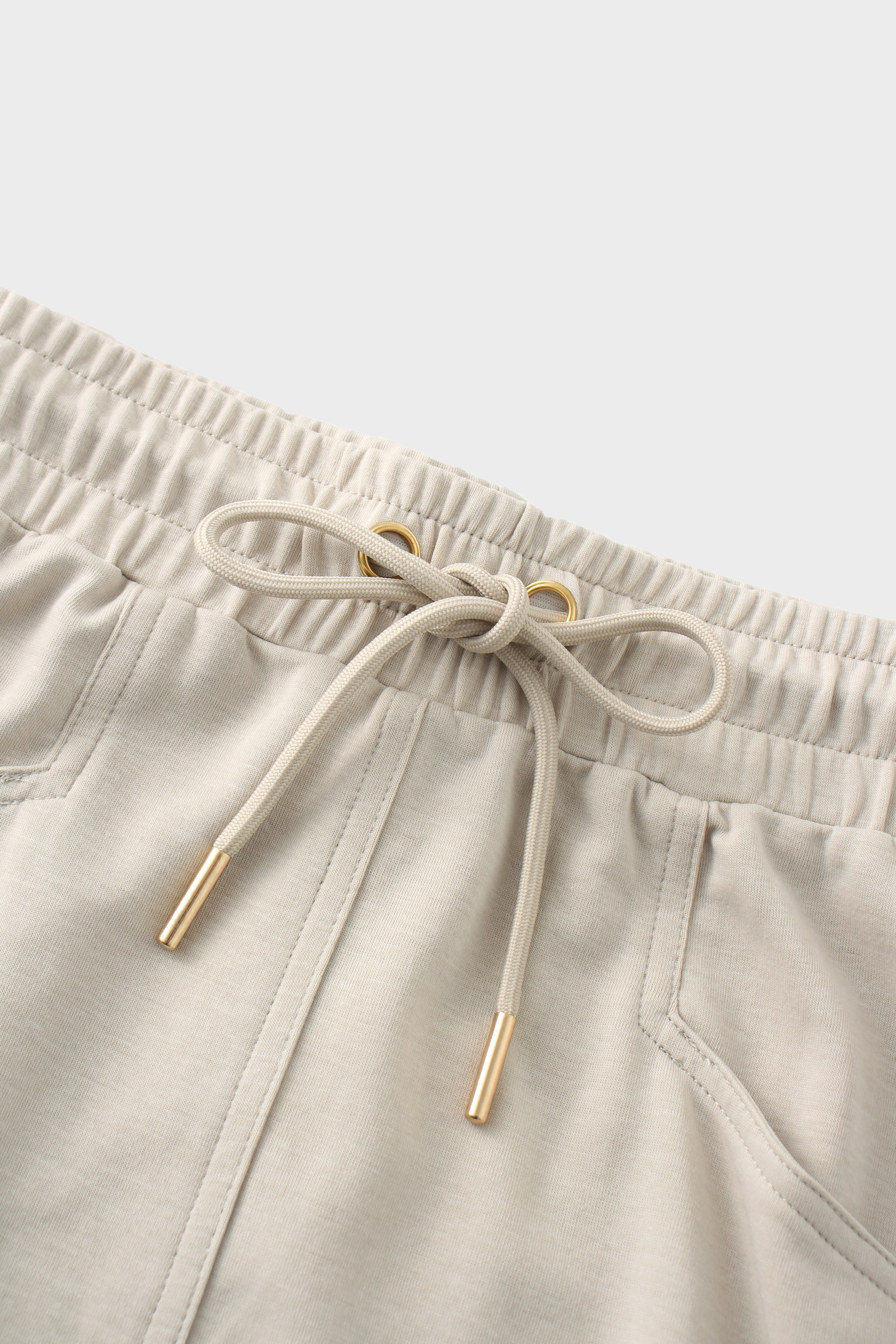 Drawstring Pocket T-Shirt Skirt-Stone