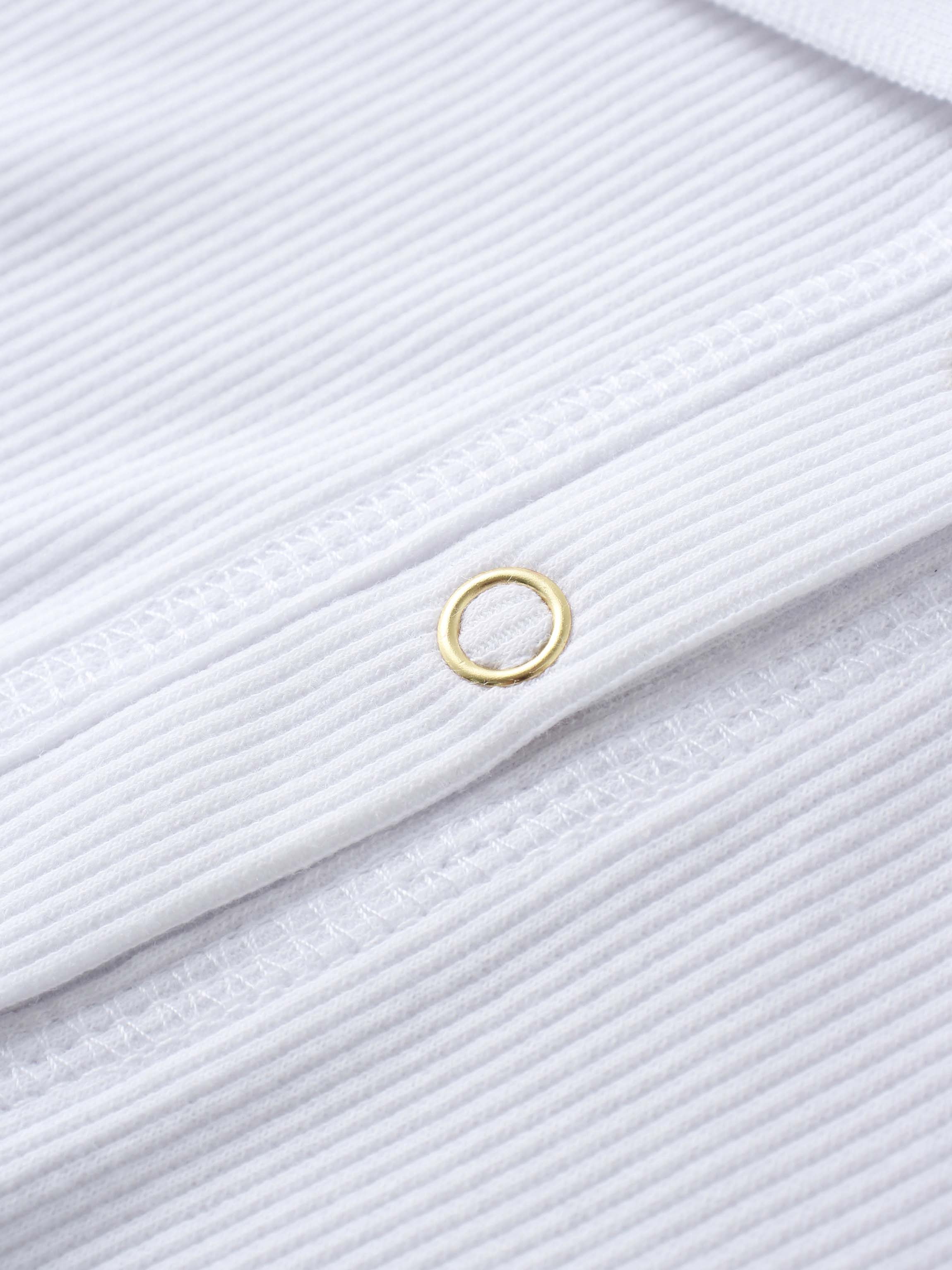 Ribbed Collar T-Shirt-White