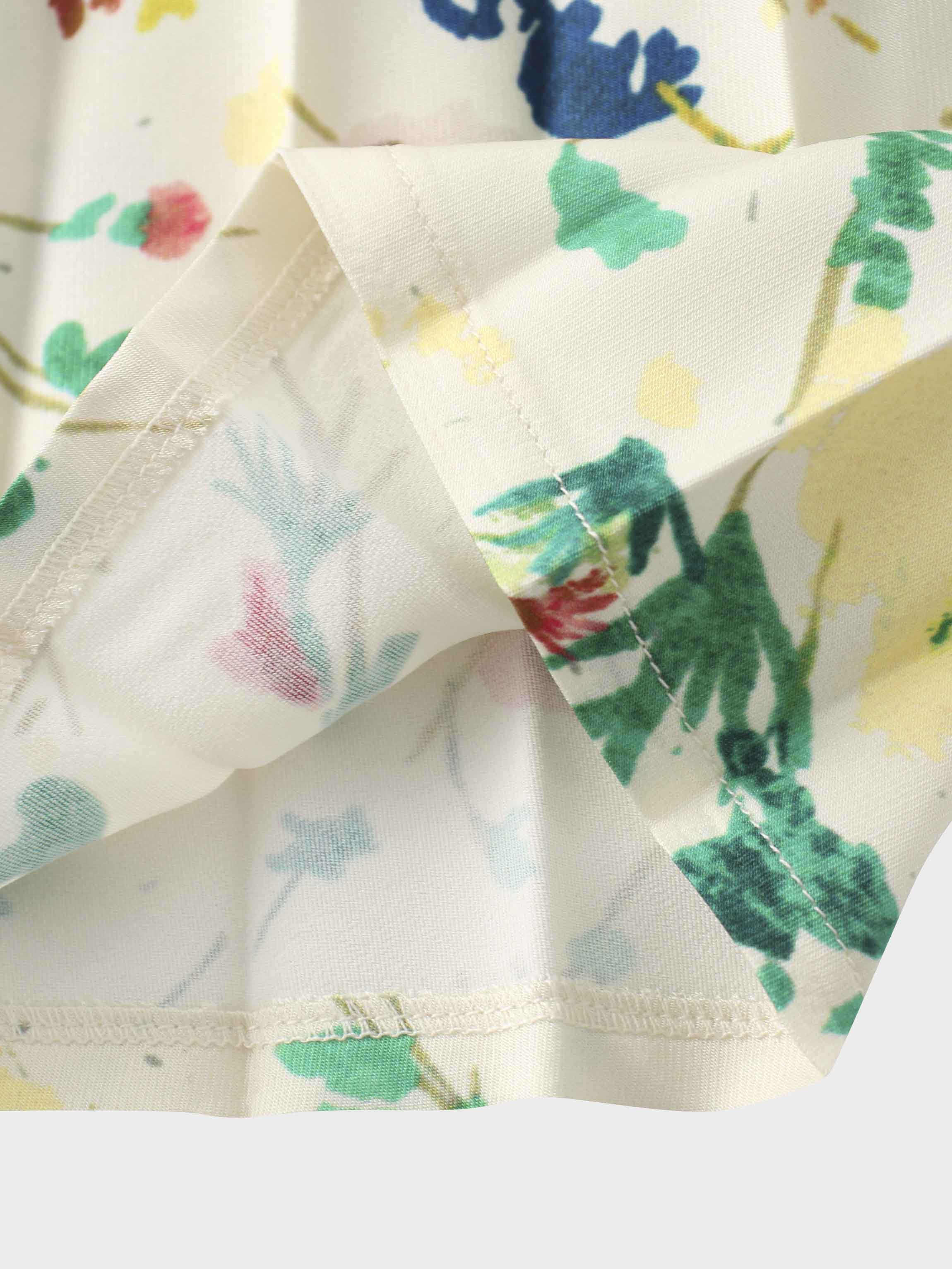 Pleated Bottom Slip Dress-Floral Confetti