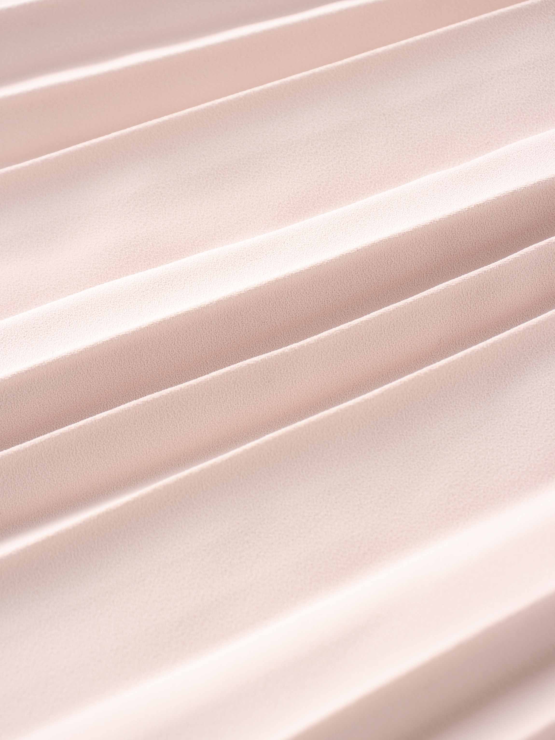 Crepe Pleated Maxi Skirt-Pink